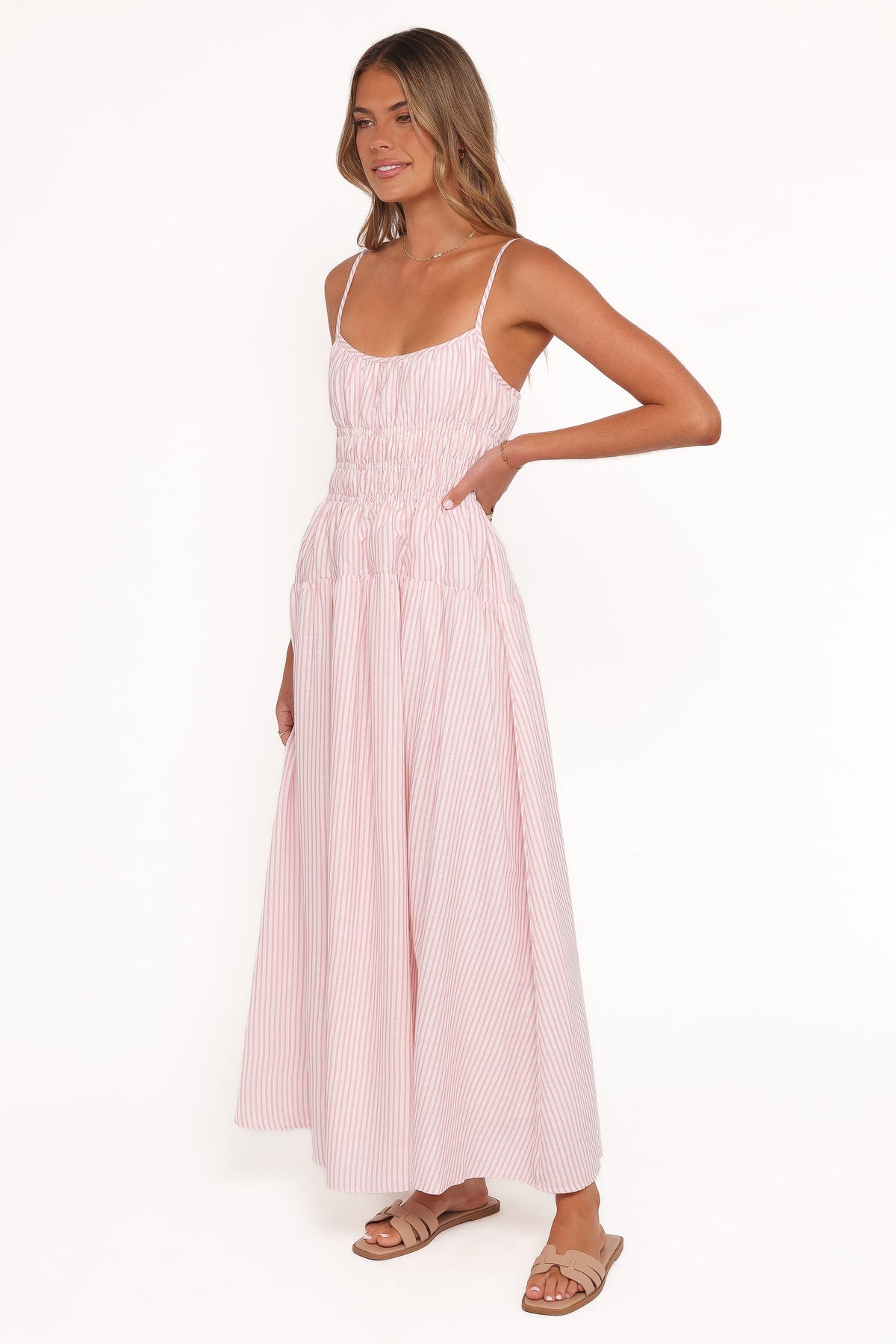 Brittany Maxi Dress in Pink Stripe – view 4 of 8