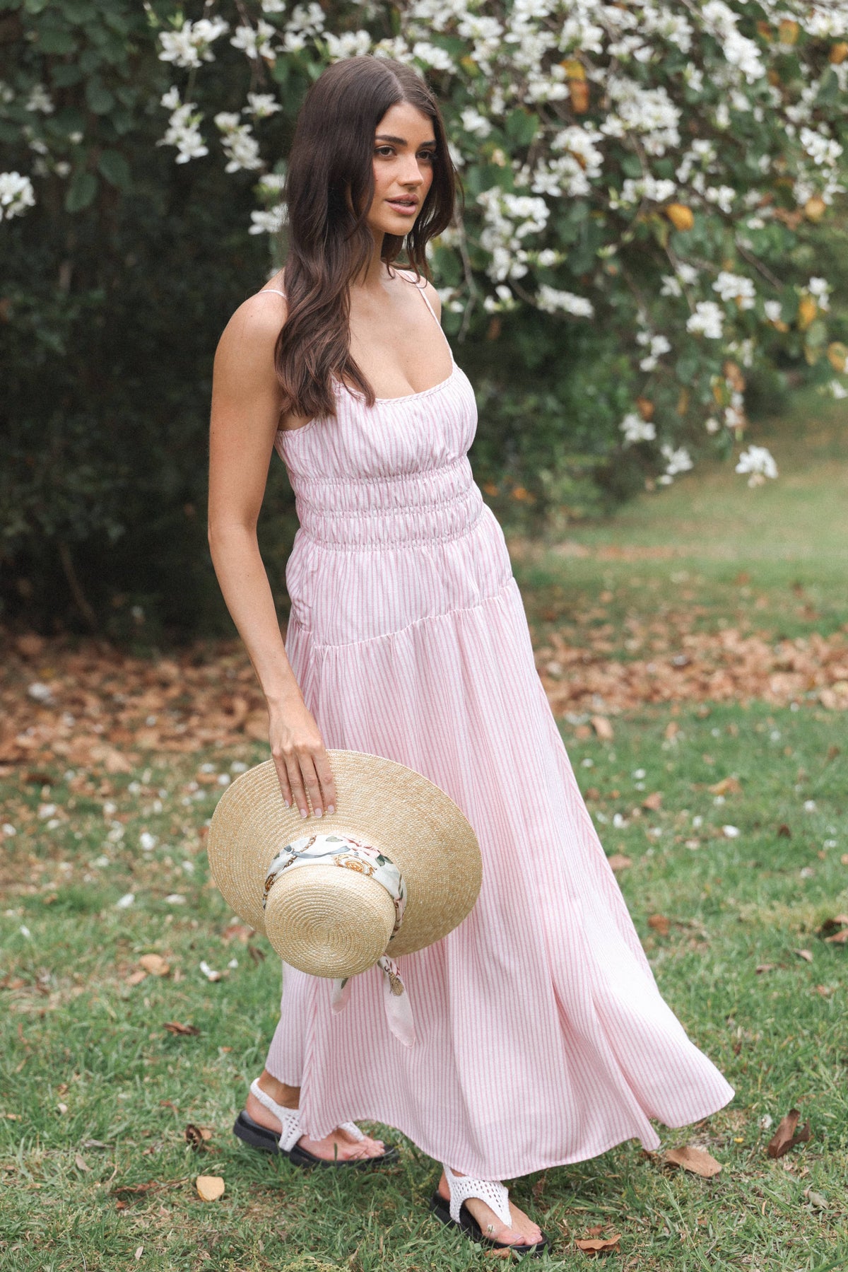 Brittany Maxi Dress in Pink Stripe – view 1 of 8