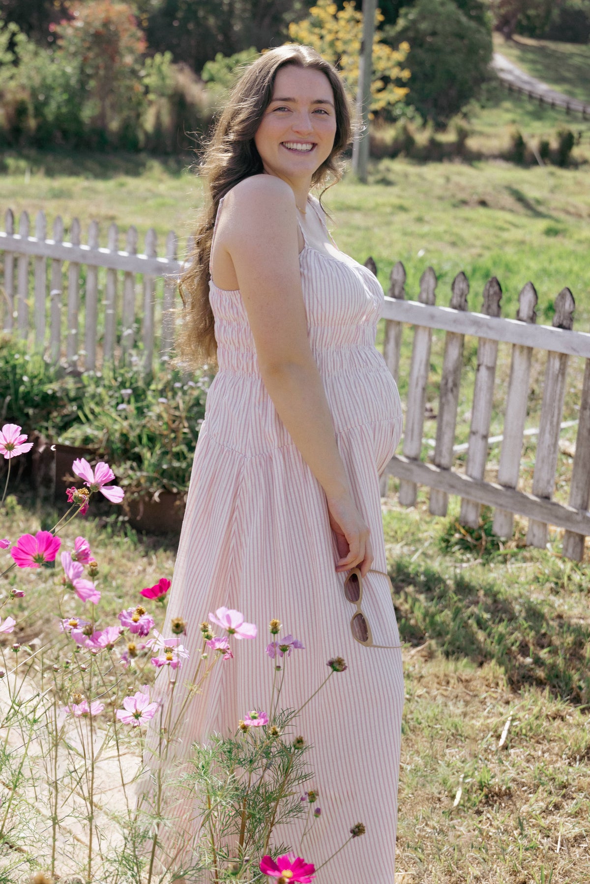 Brittany Maxi Dress in Pink Stripe – view 8 of 8