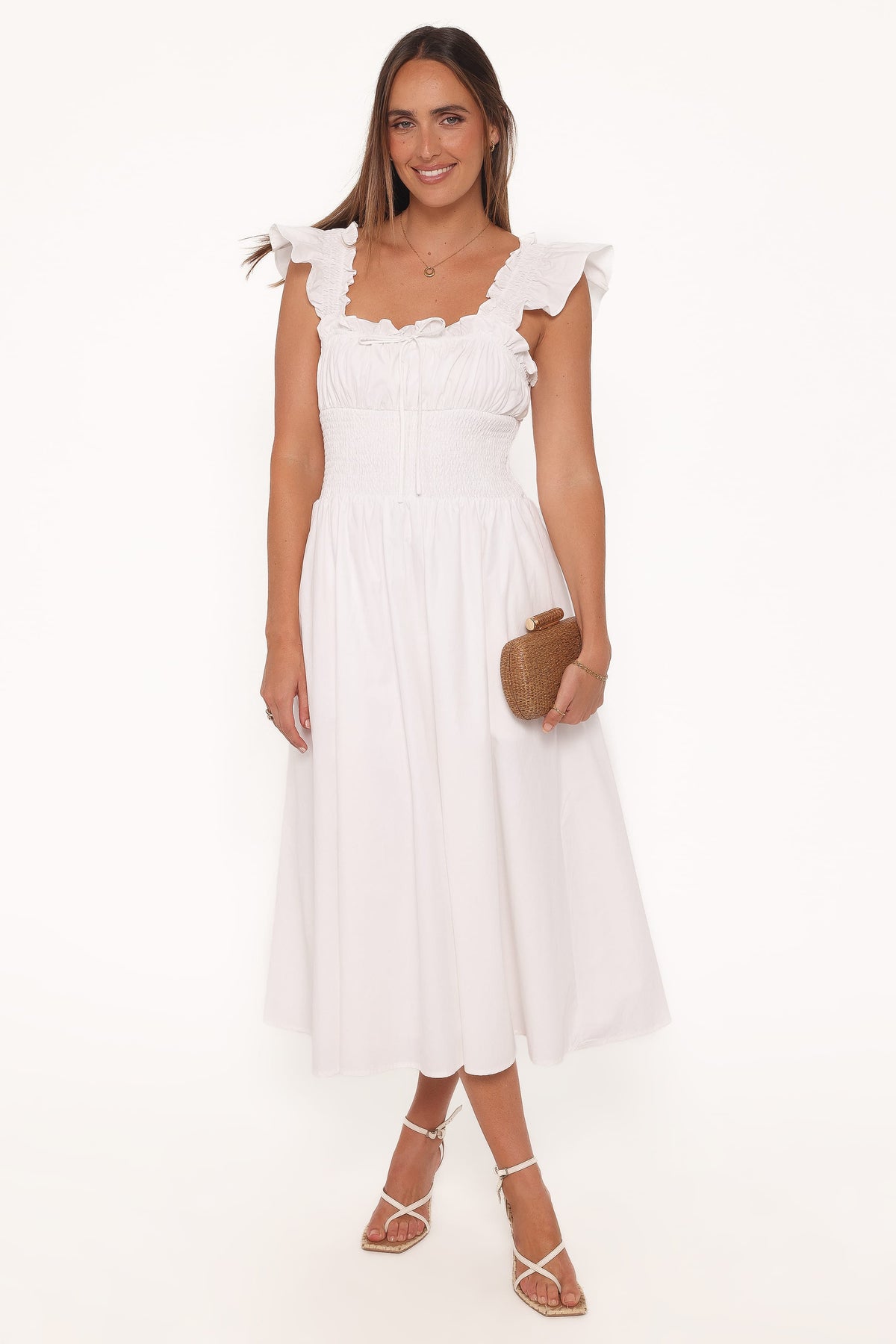 Bronte Midi Dress in White – view 5 of 6