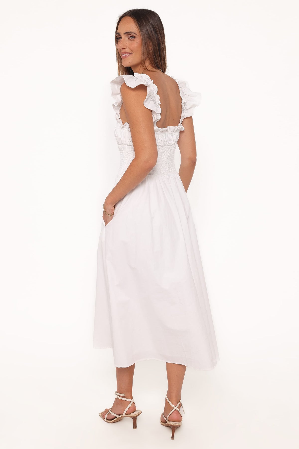 Bronte Midi Dress in White – view 4 of 6