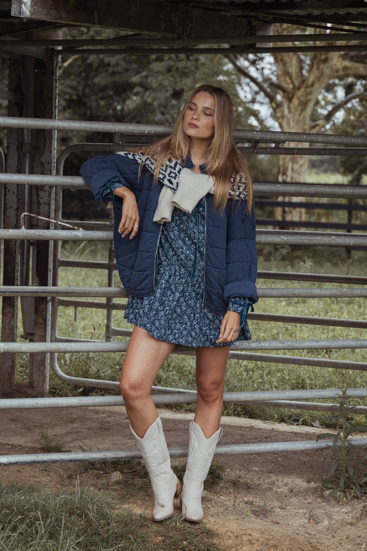 Brooklyn Mini Dress in Blue Floral – view 2 of 11