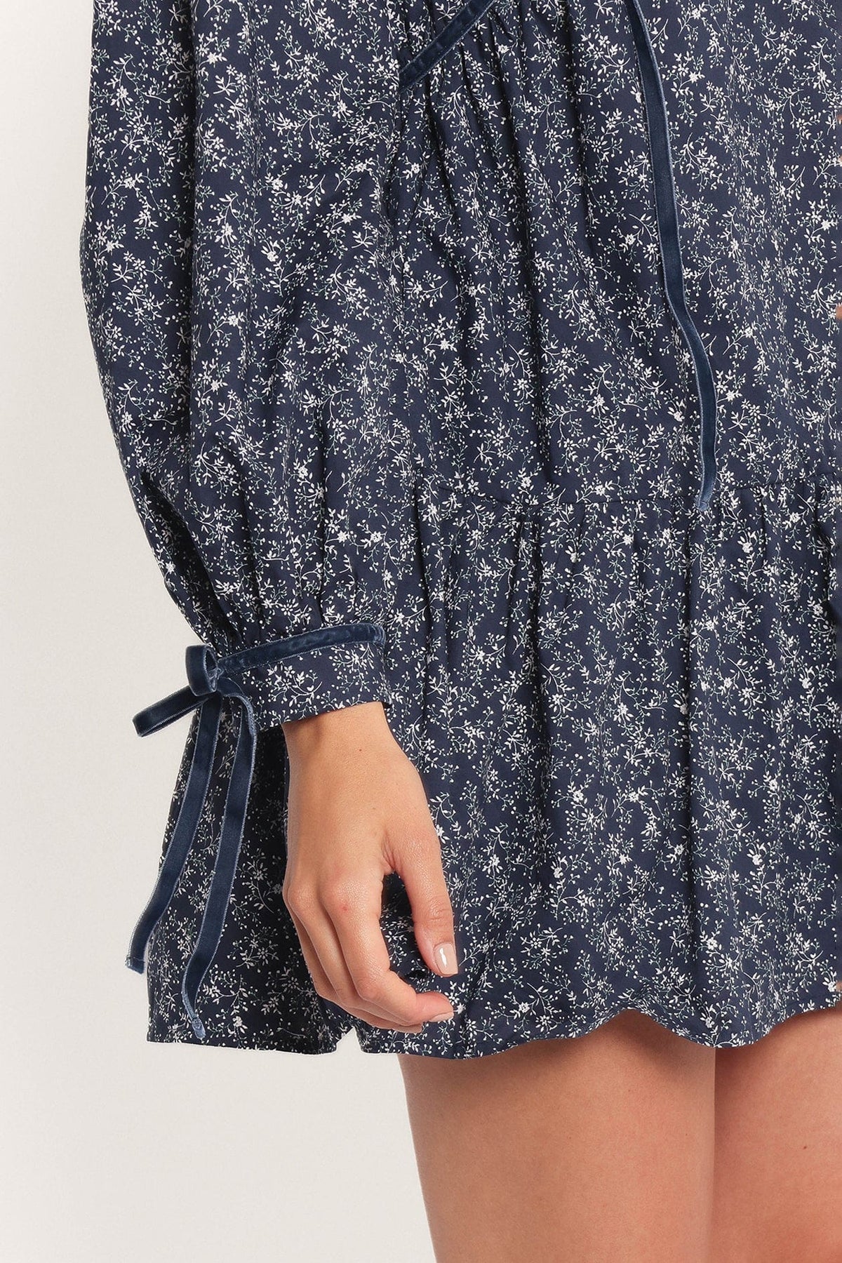 Brooklyn Mini Dress in Blue Floral – view 9 of 11