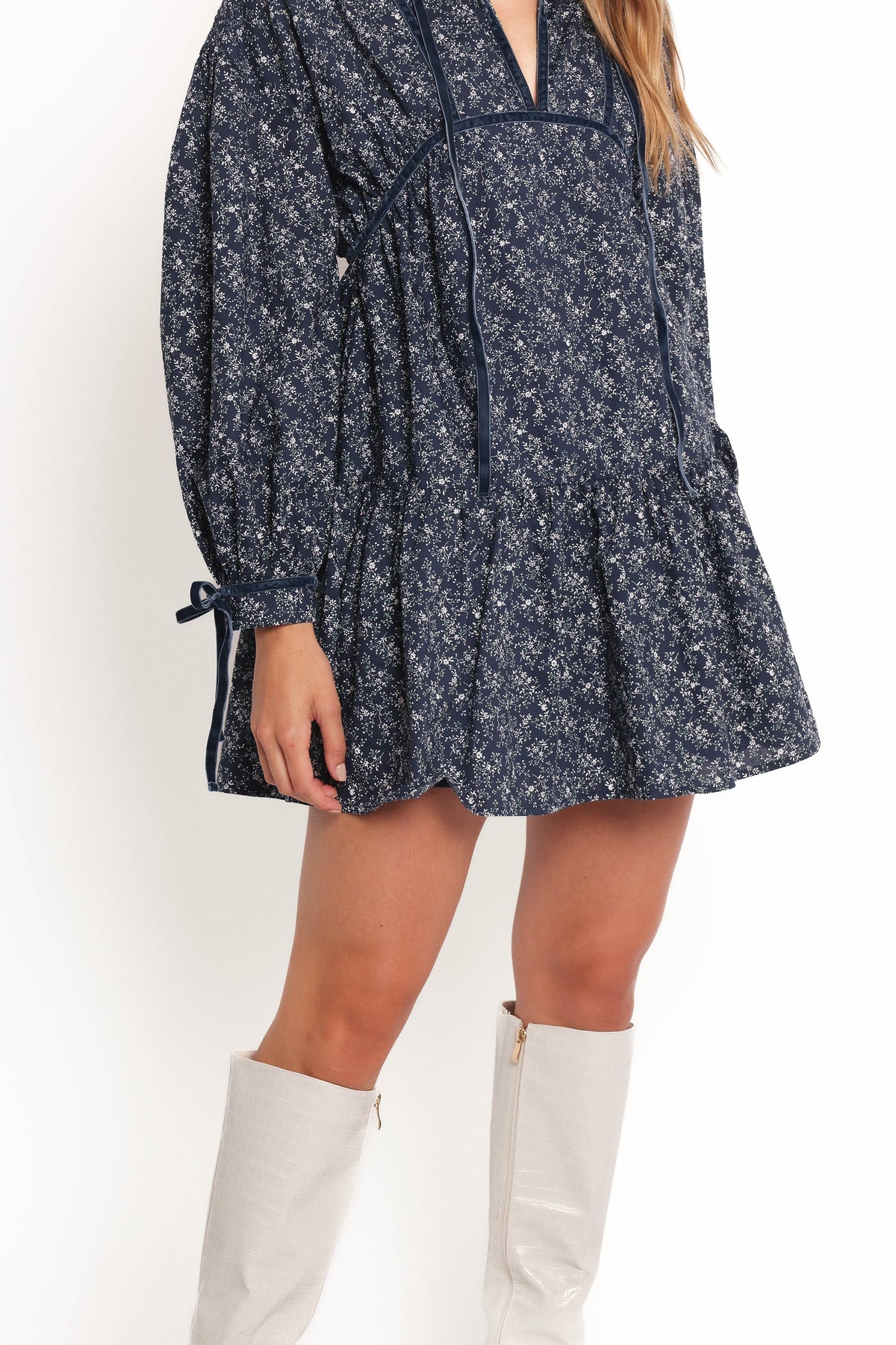 Brooklyn Mini Dress in Blue Floral – view 10 of 11
