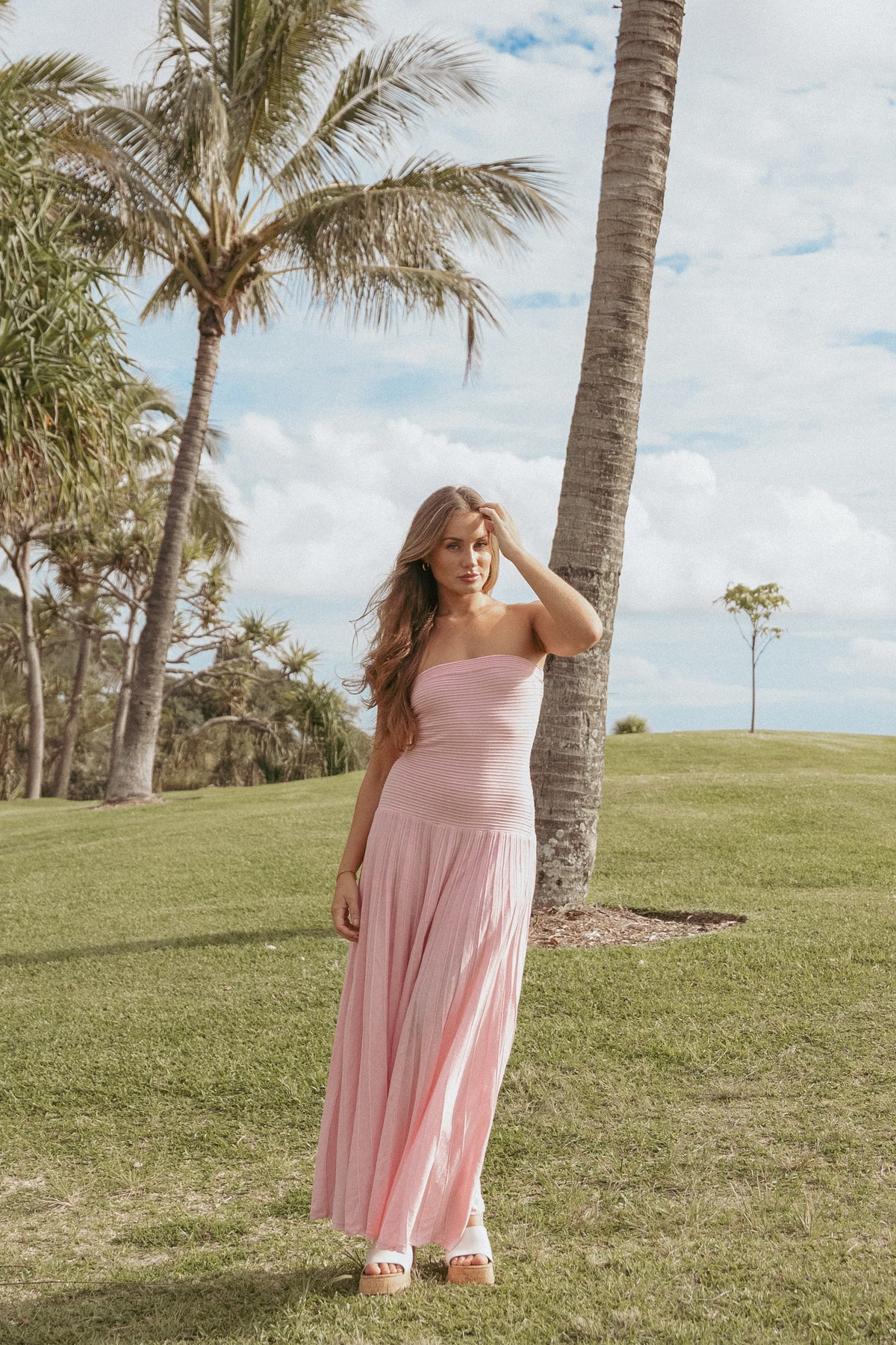 Cadenza Strapless Maxi Dress in Pink – view 8 of 8