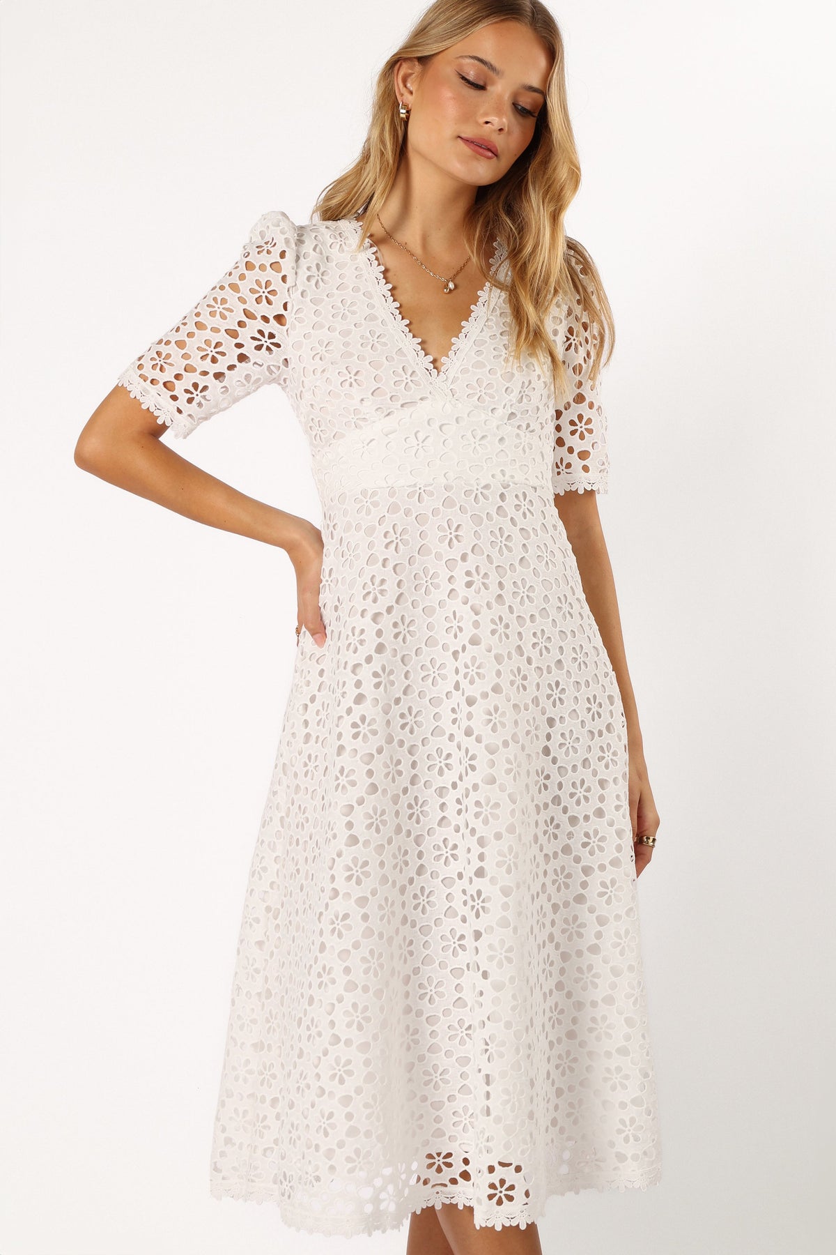 Camellia Midi Dress in White – view 3 of 9
