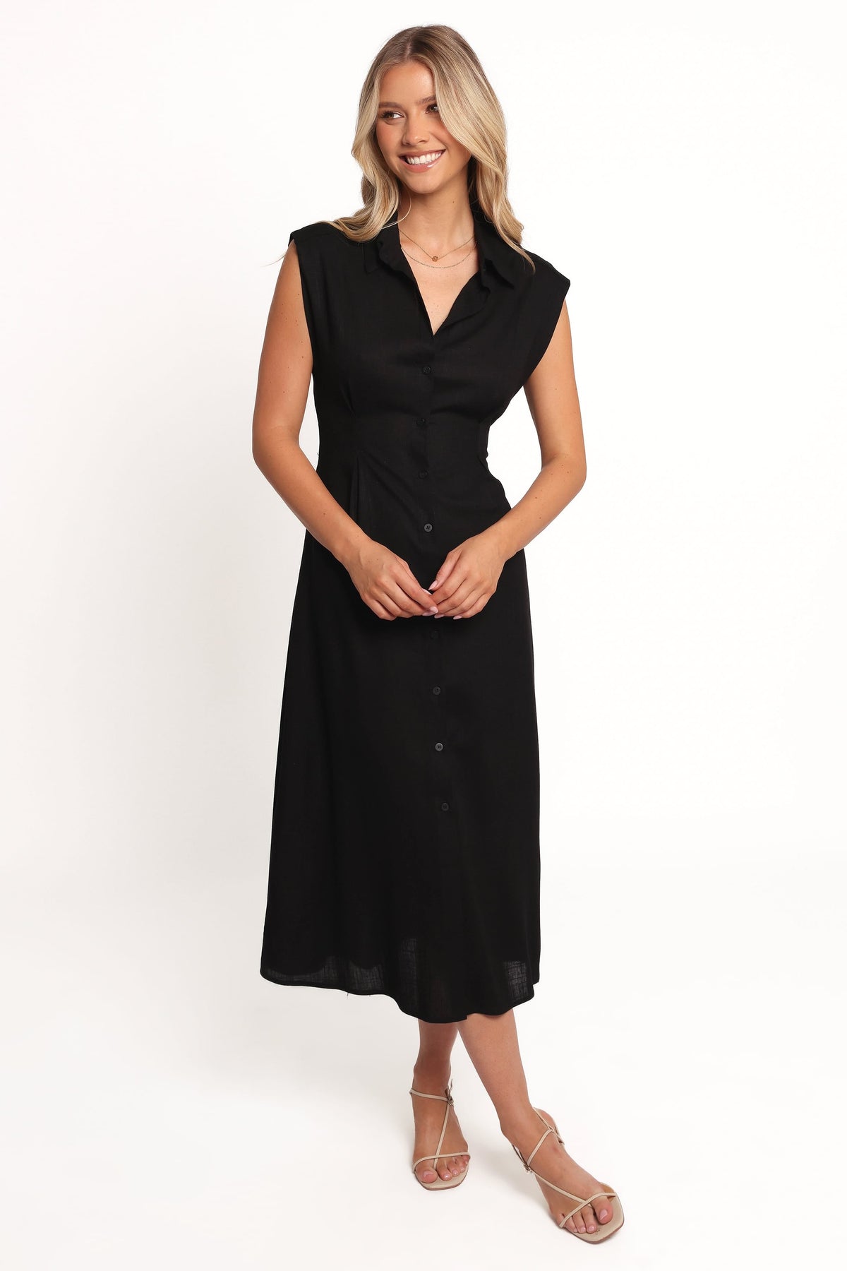 Cami Midi Dress in Black – view 2 of 9