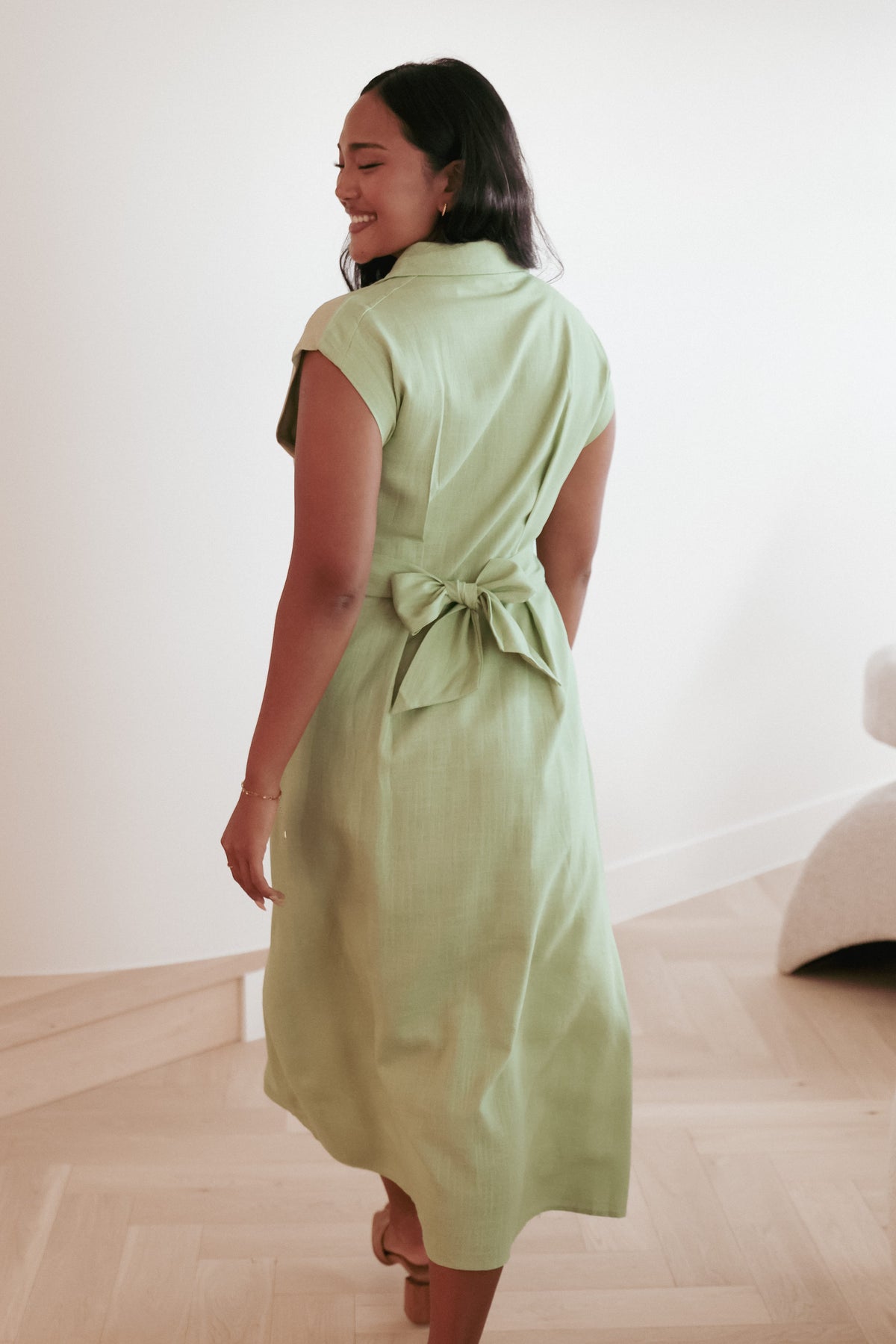 Cami Midi Dress in Green – view 9 of 9