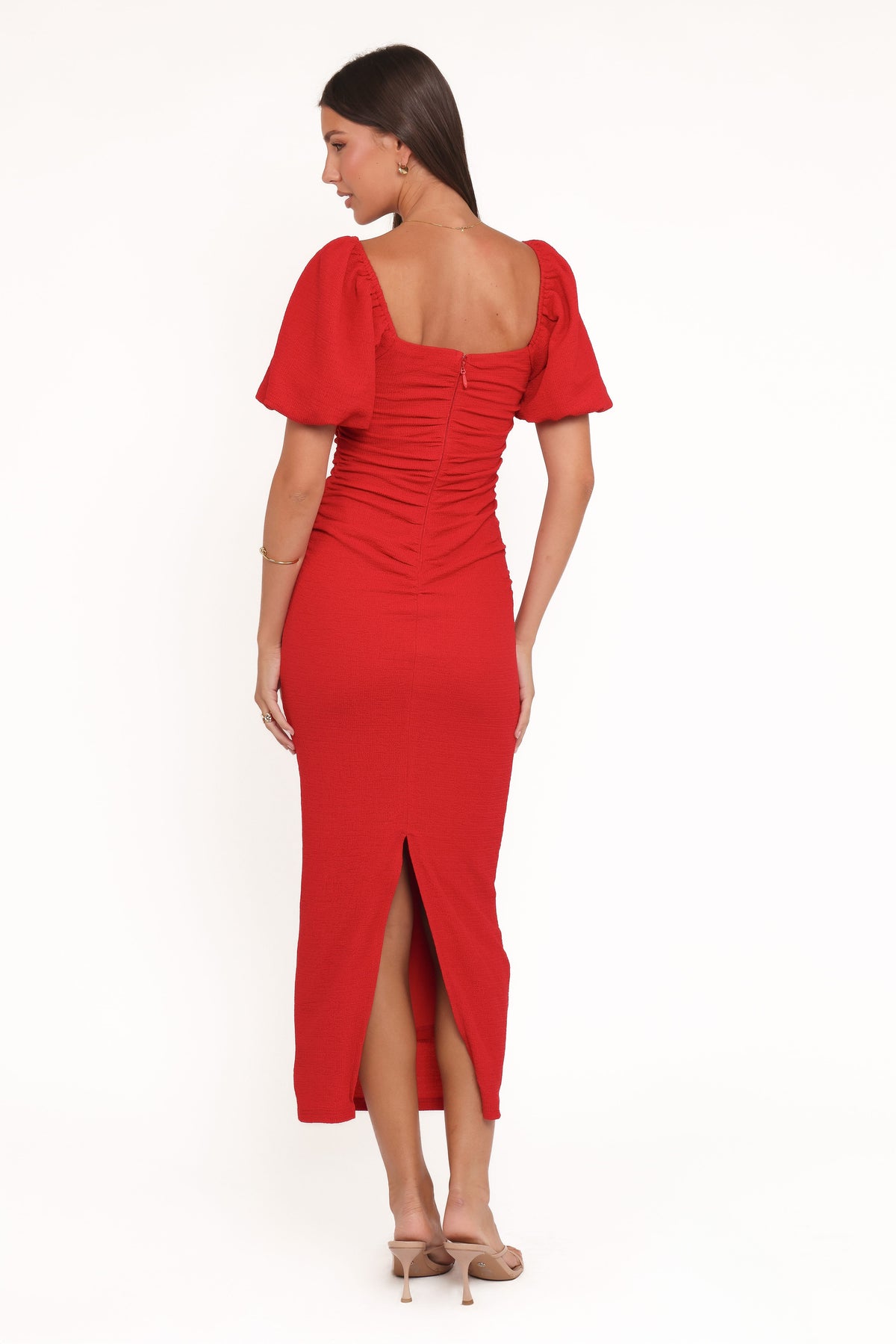 Carey Midi Dress in Red – view 4 of 5