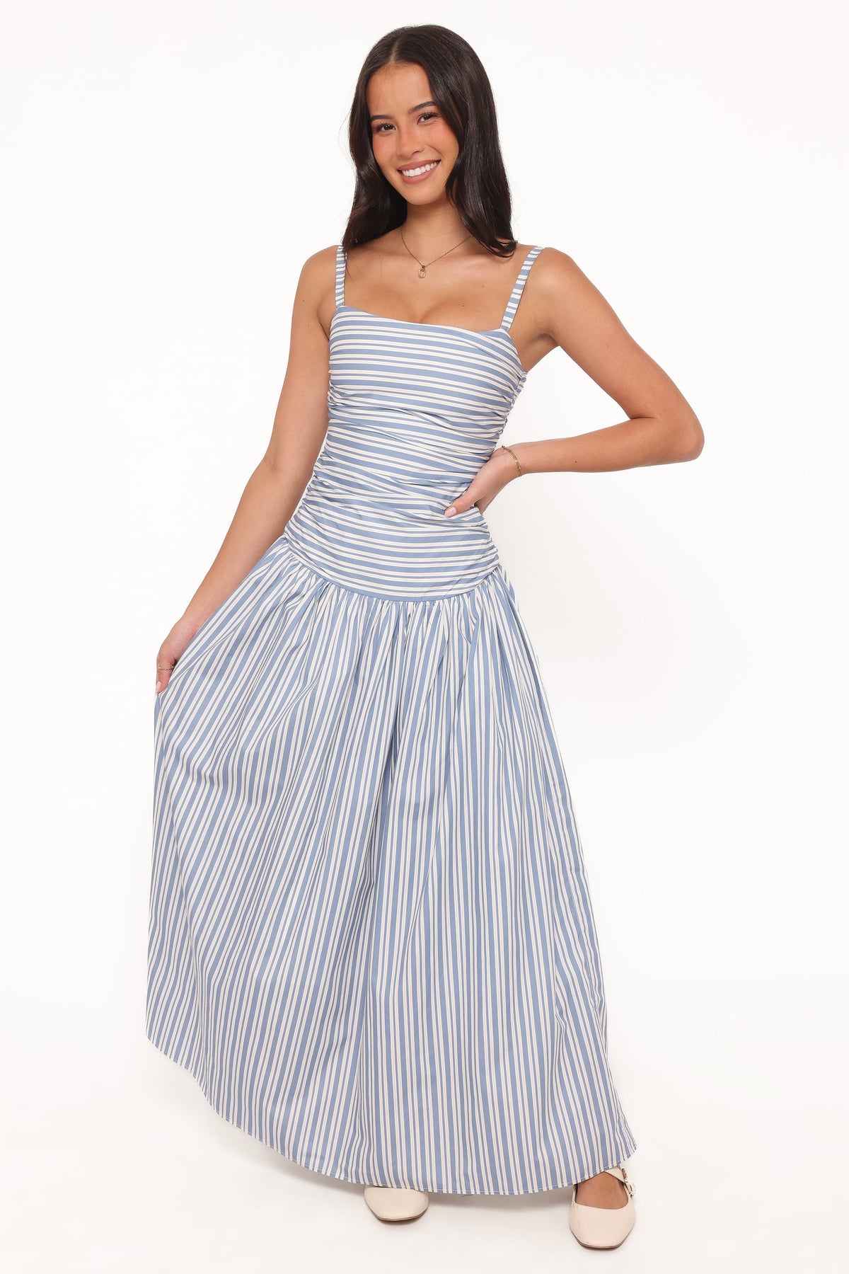 Carlisle Maxi Dress in Blue Stripe – view 2 of 6