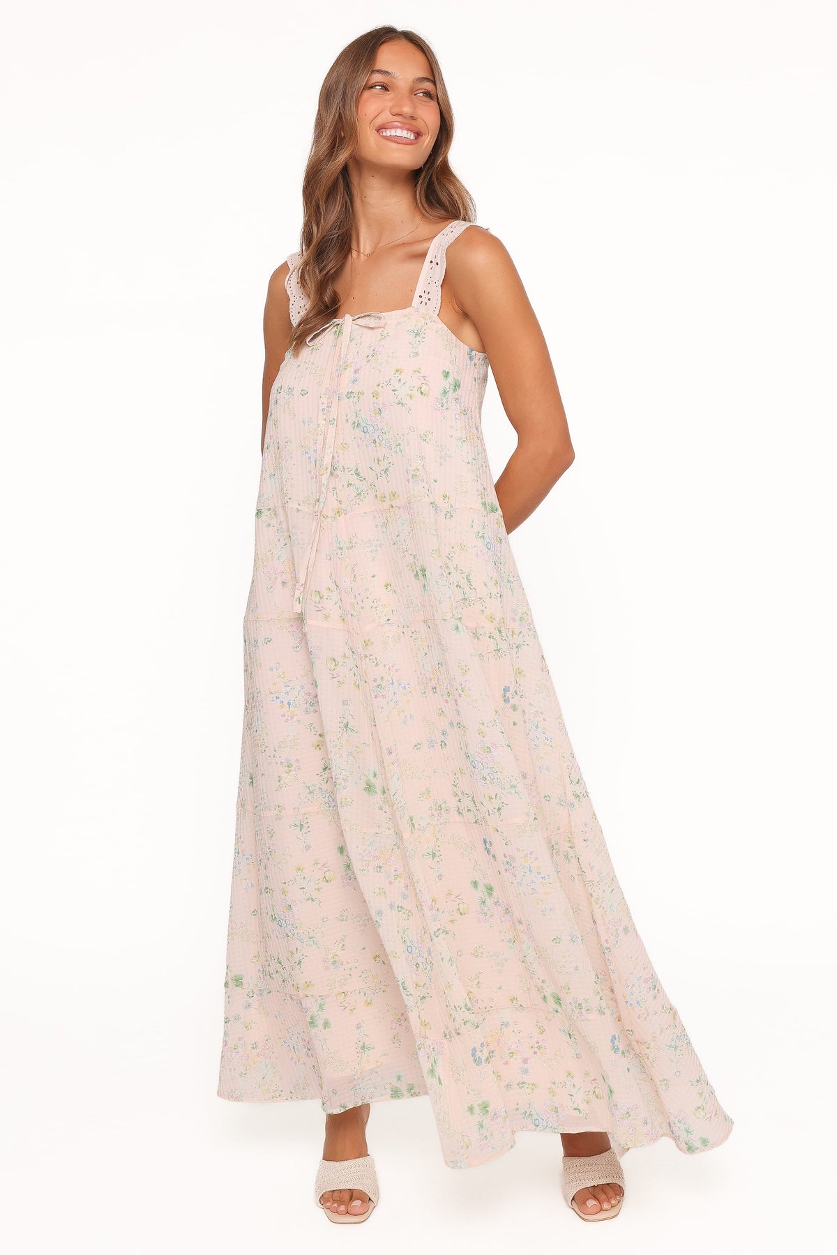 Caroline Maxi Dress in Pastel Pink Floral – view 4 of 7