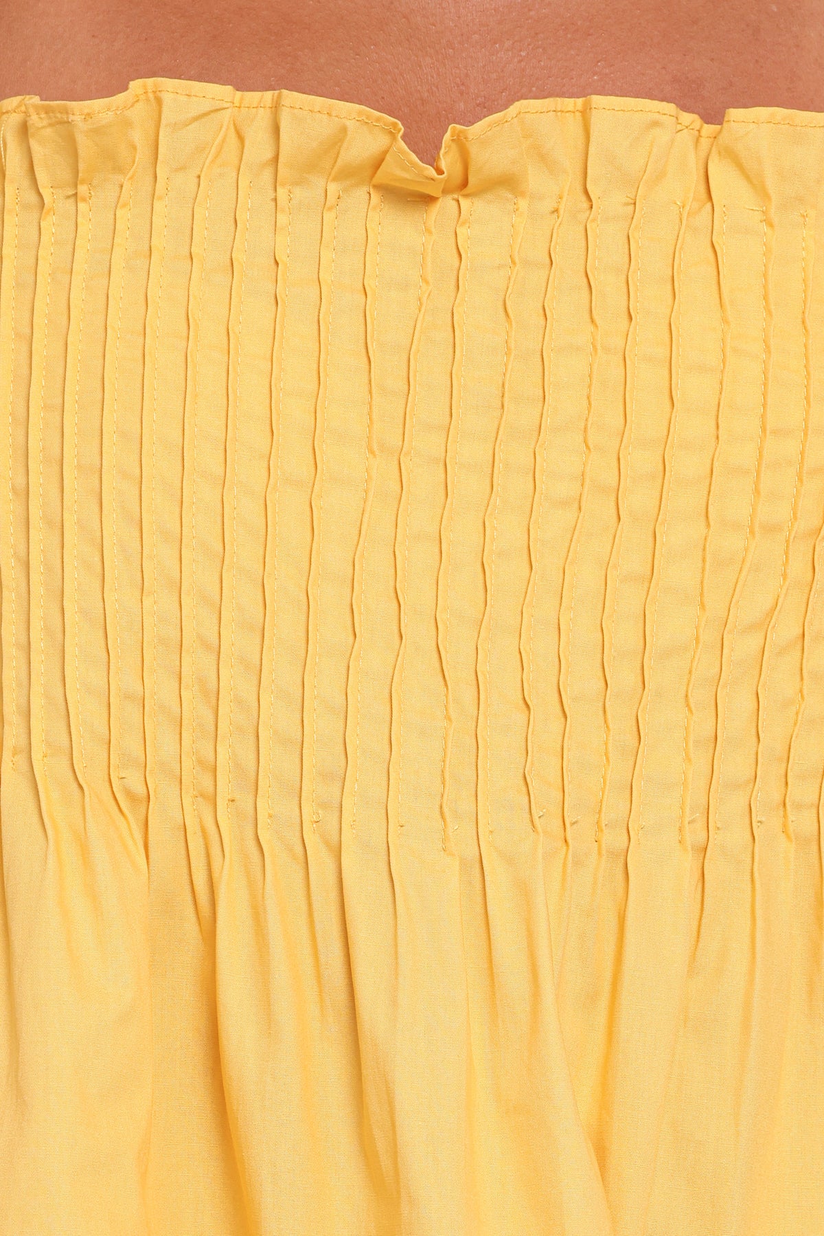 Carson Pleated Mini Dress in Mango – view 7 of 8