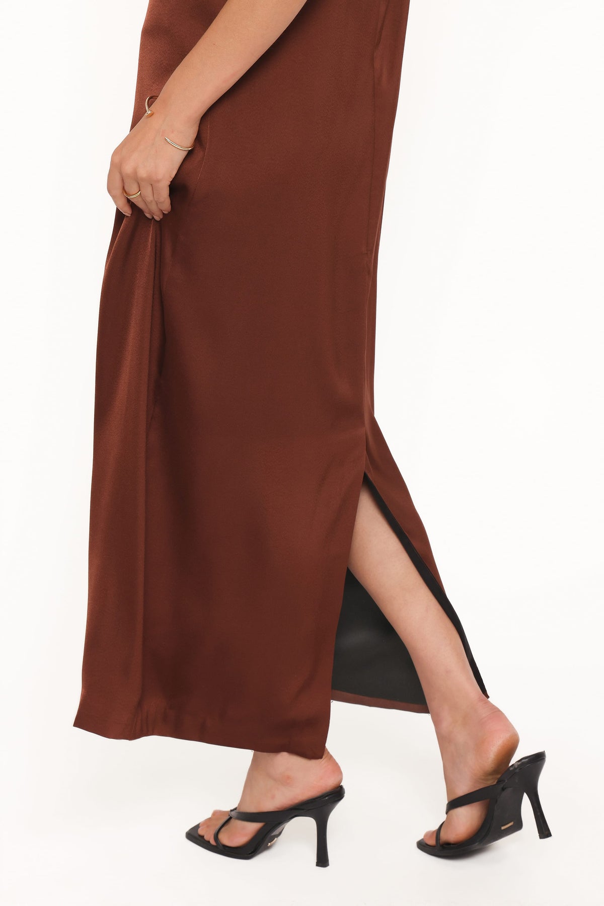 Cartia Midi Dress in Black/Brown – view 5 of 7