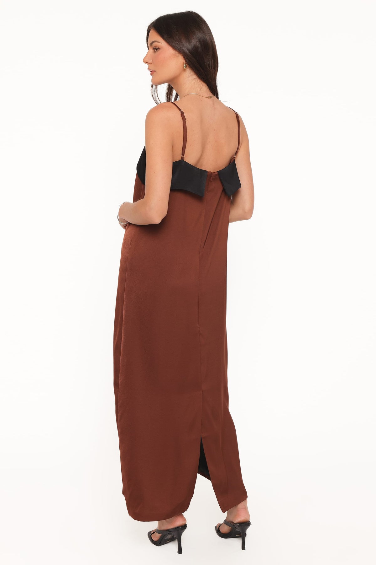 Cartia Midi Dress in Black/Brown – view 4 of 7