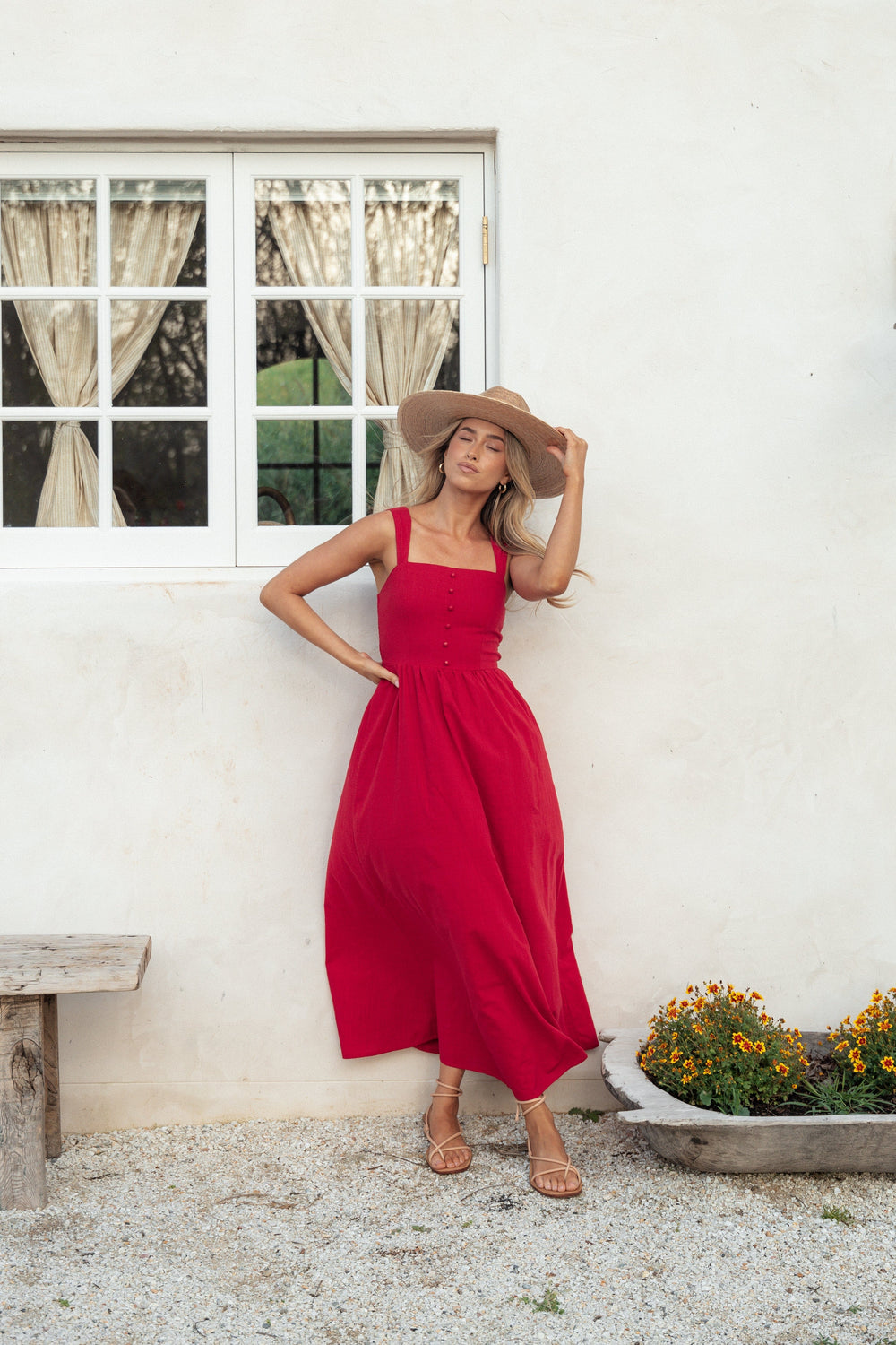 Caty Maxi Dress in Red – view 1 of 8