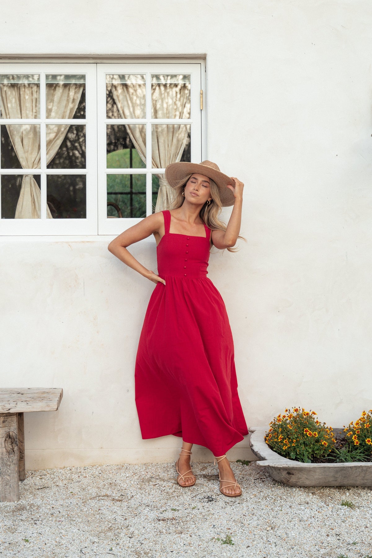 Caty Maxi Dress in Red – view 1 of 8