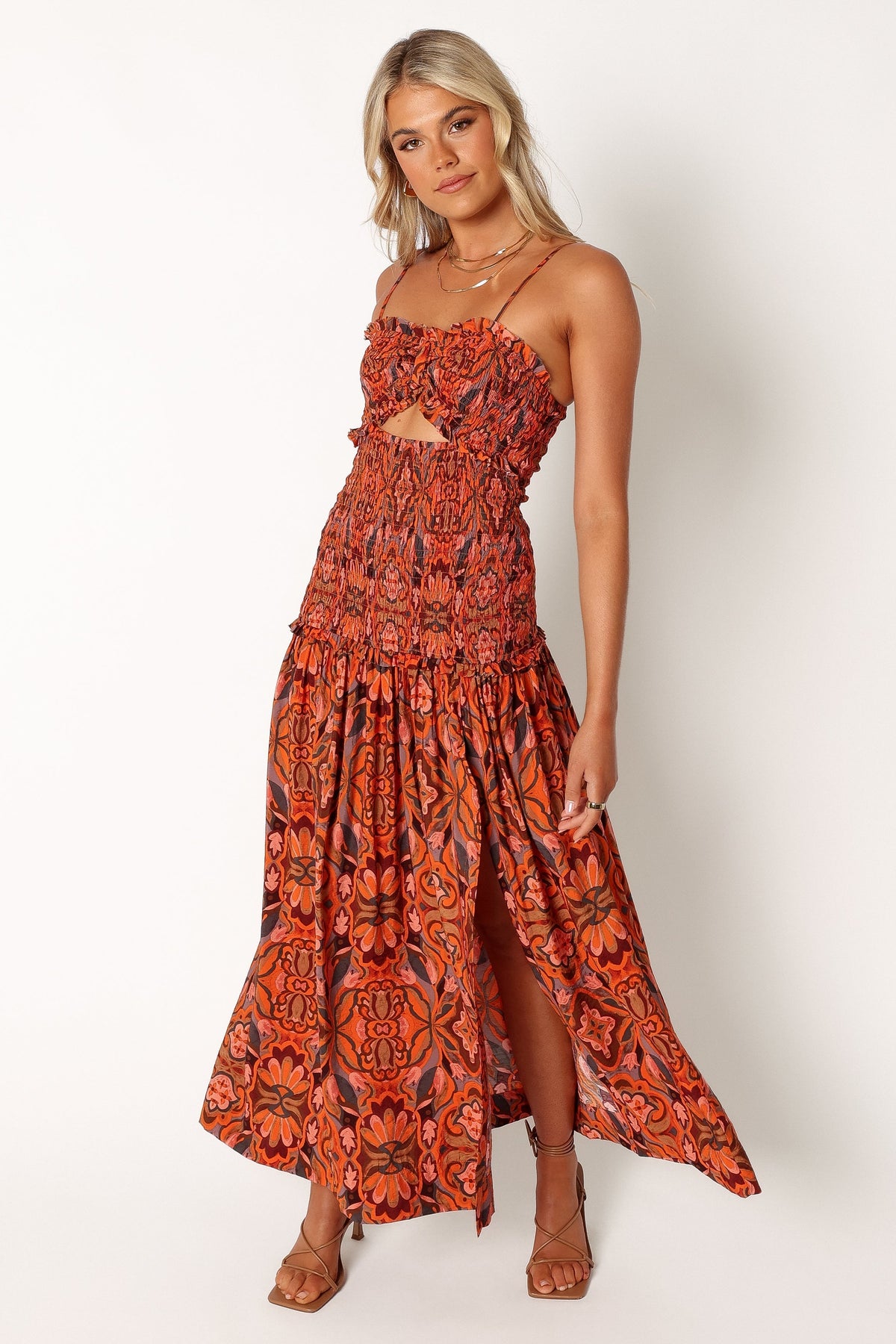 Cecil Midi Dress in Harvest Moon – view 6 of 8