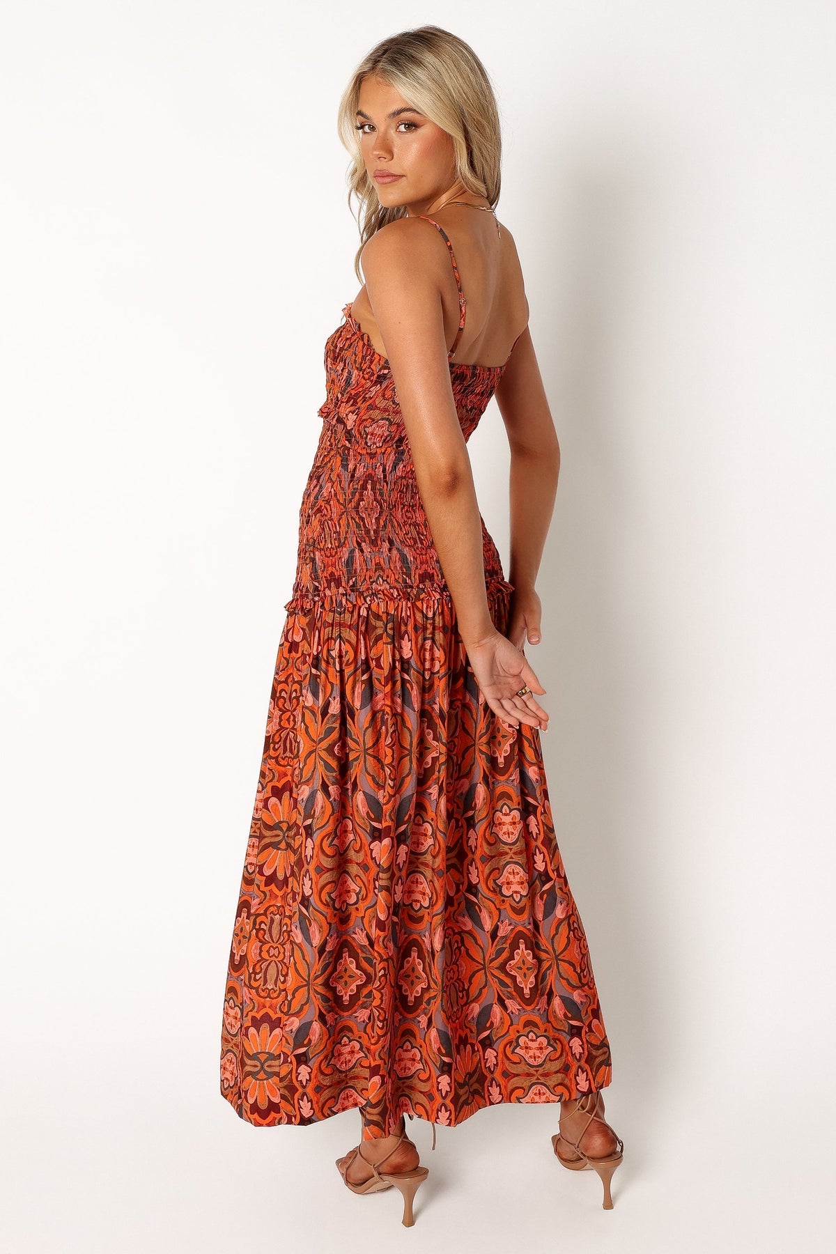 Cecil Midi Dress in Harvest Moon – view 4 of 8