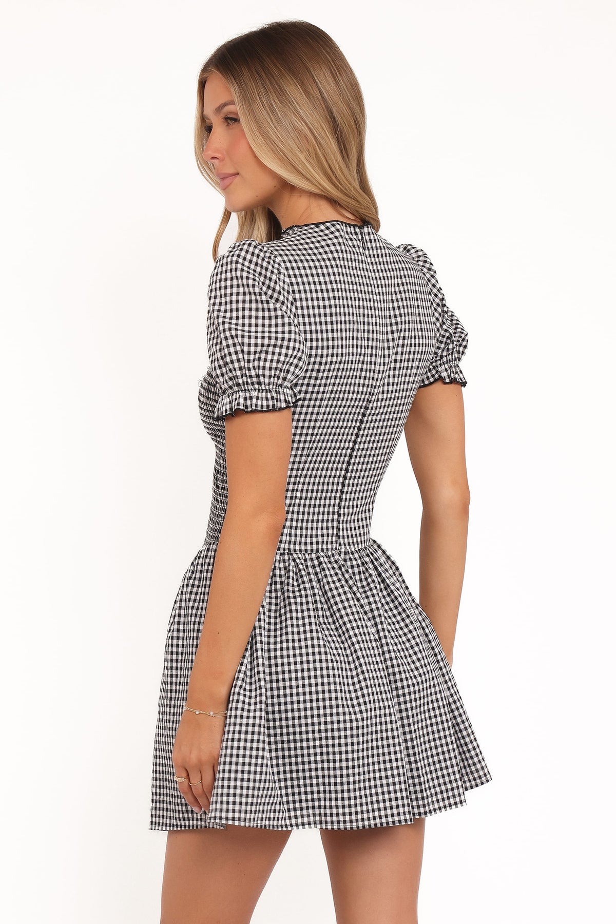 Celine Mini Dress in Black Gingham – view 5 of 8
