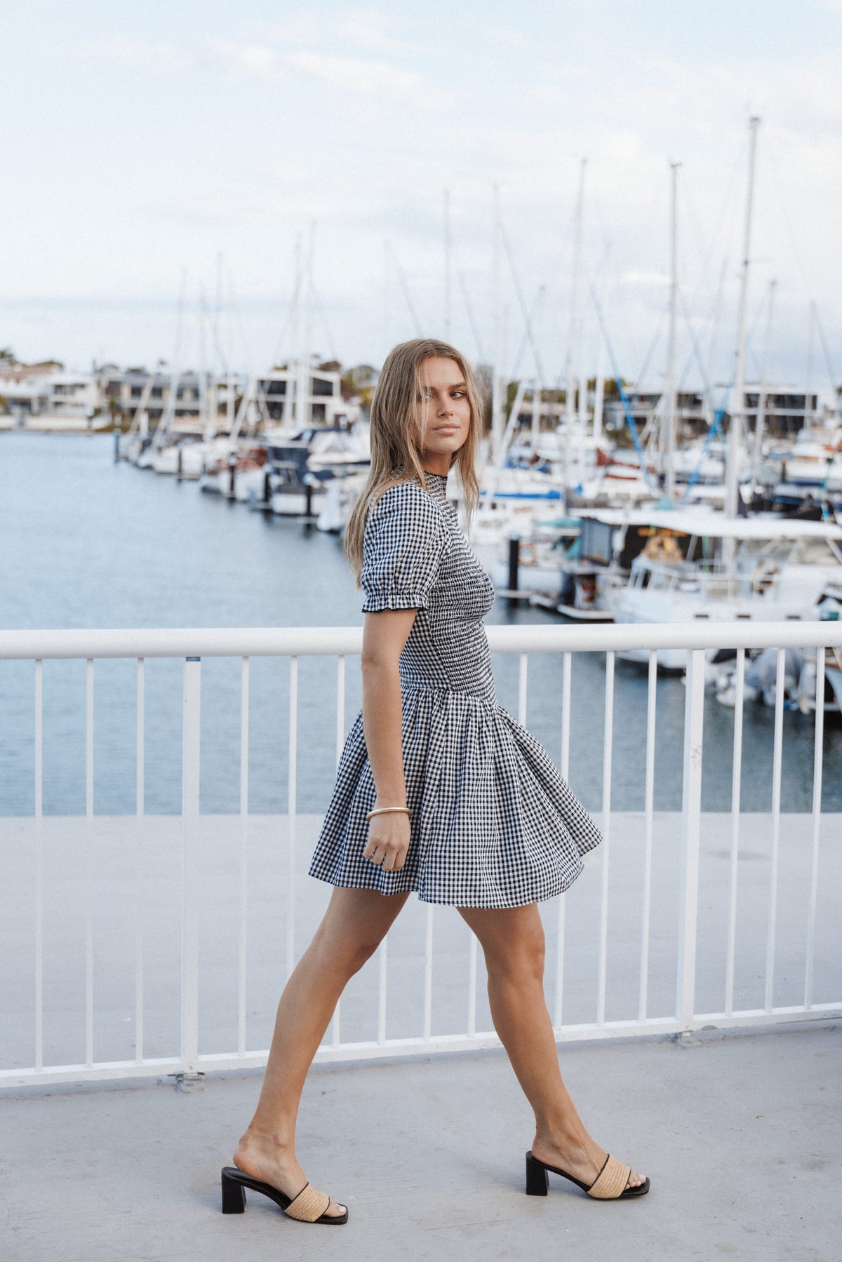 Celine Mini Dress in Black Gingham – view 8 of 8