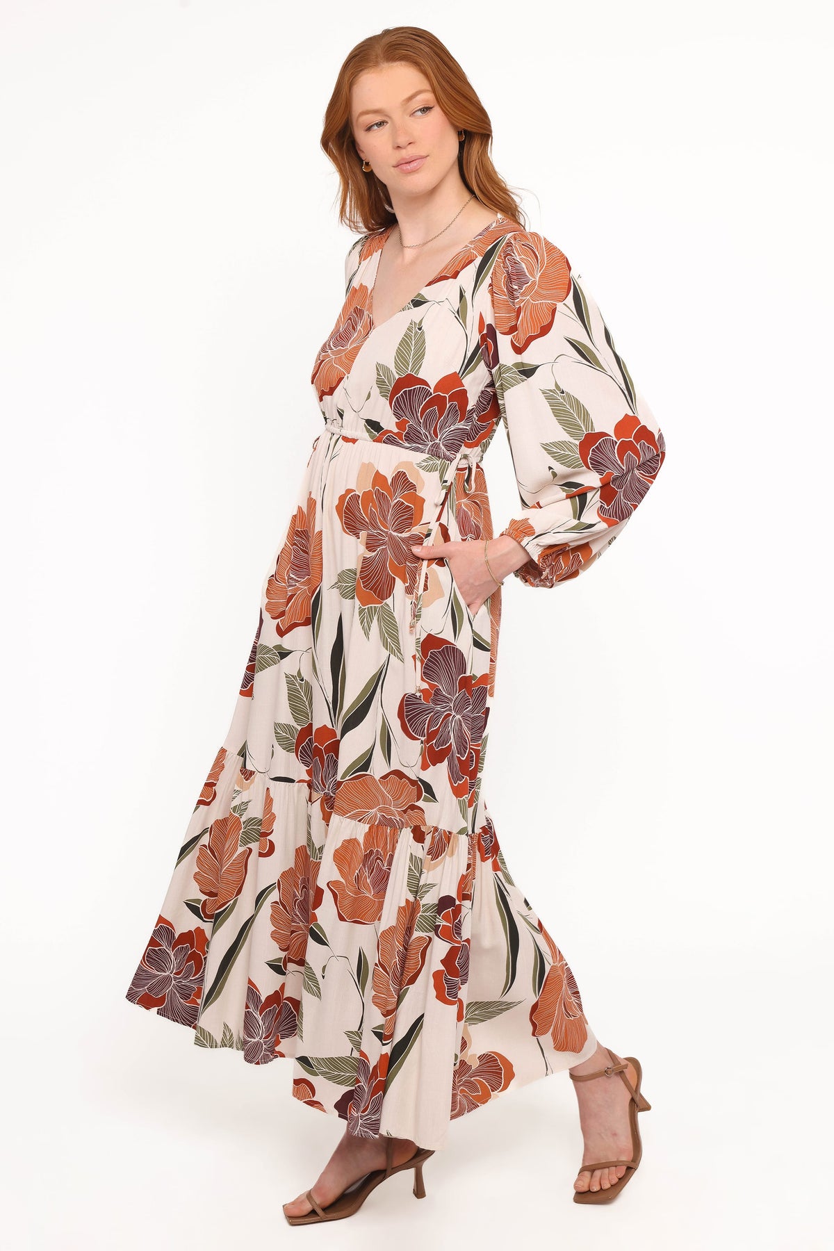 Cerwin Midi Dress in Fall Floral – view 3 of 6