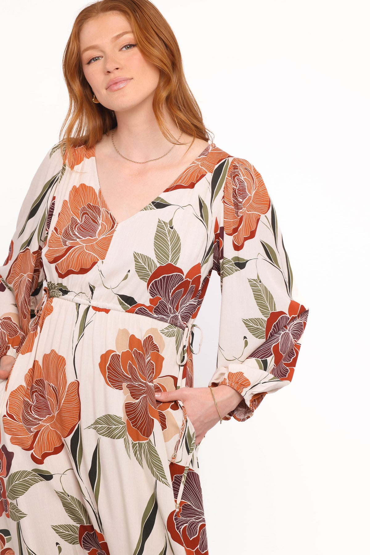 Cerwin Midi Dress in Fall Floral – view 2 of 6