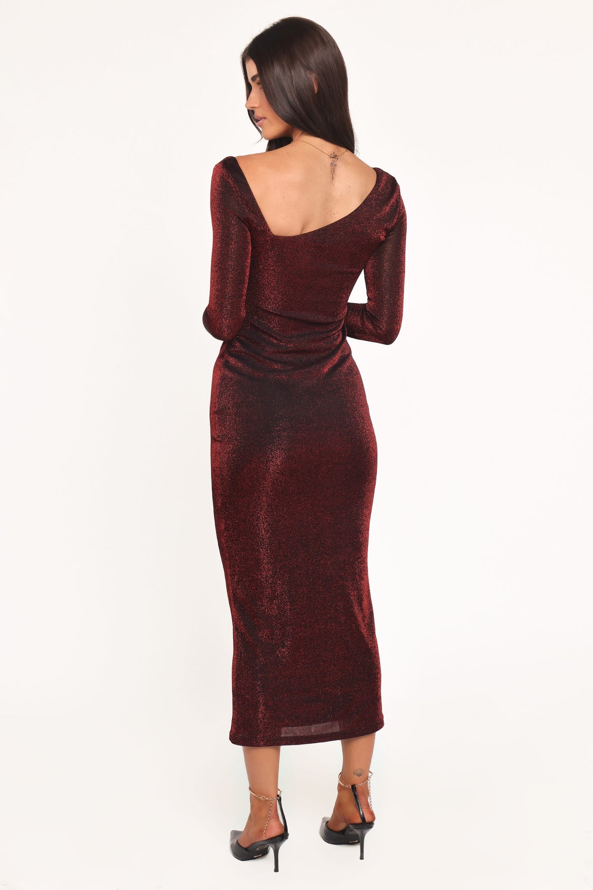 Charles Midi Dress in Burgundy – view 4 of 6