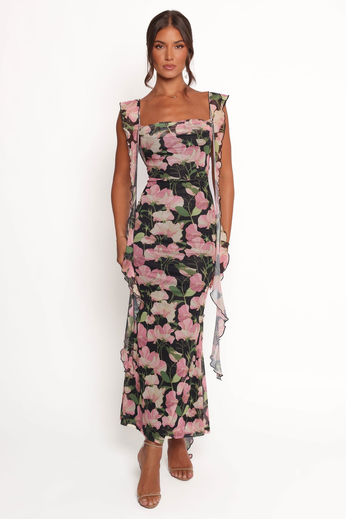 Chiara Maxi Dress in Black Floral – view 1 of 6