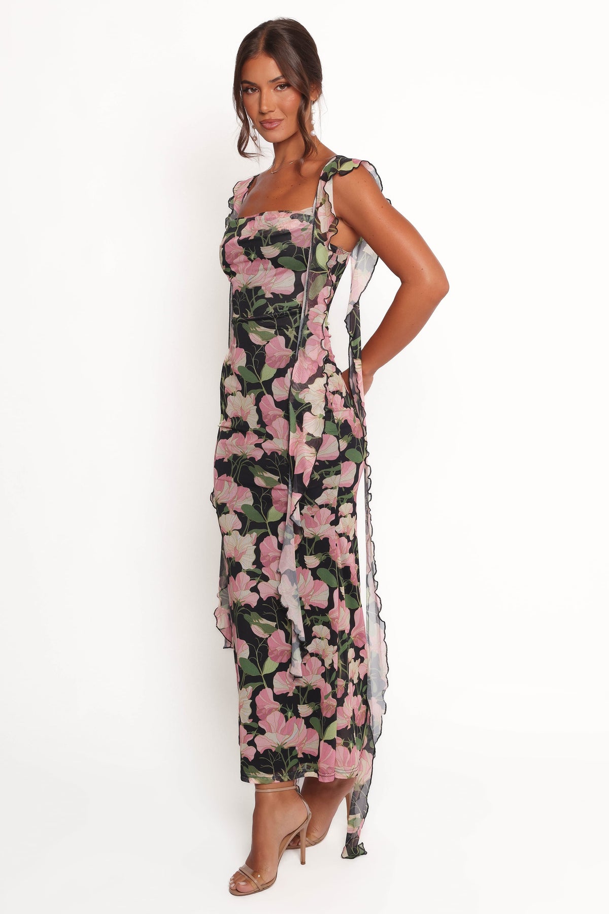 Chiara Maxi Dress in Black Floral – view 3 of 6