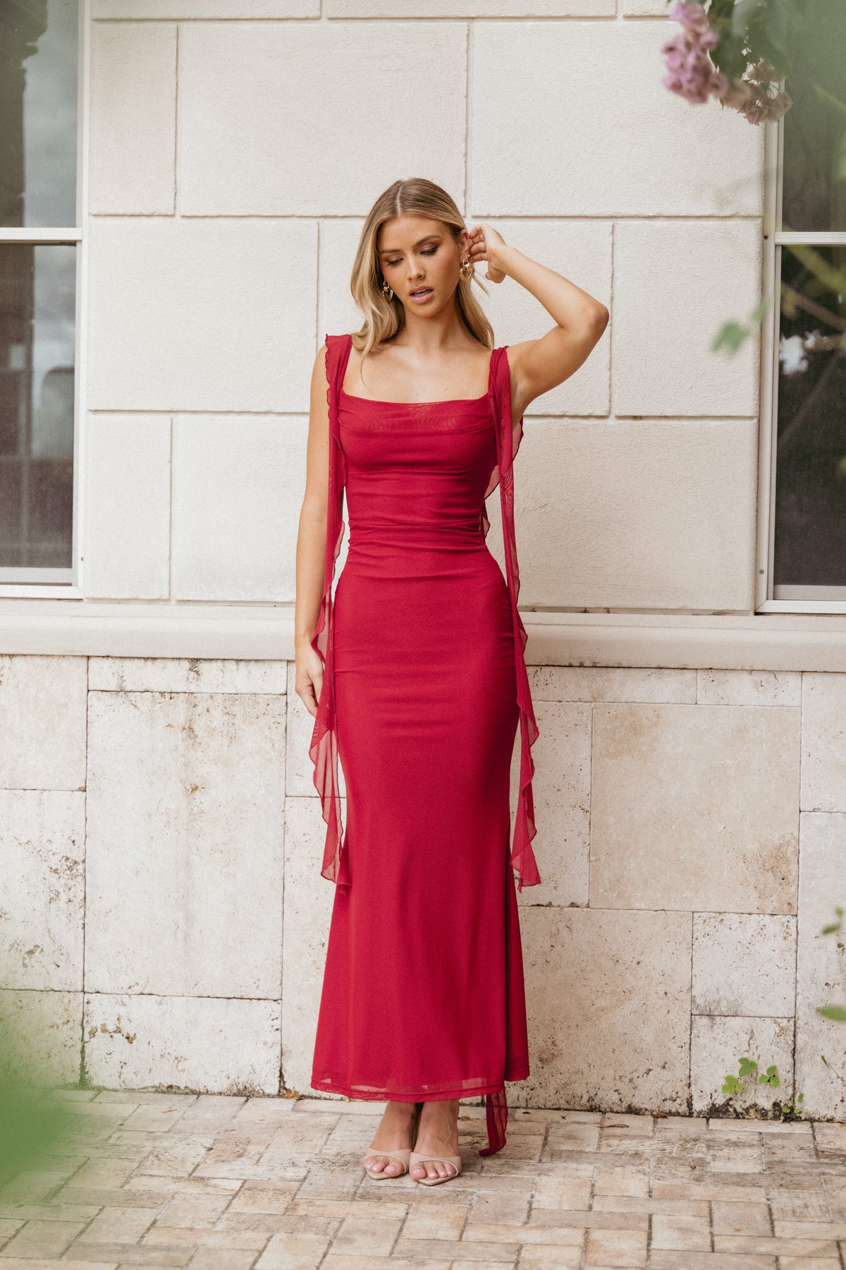 Chiara Maxi Dress in Red – view 1 of 6