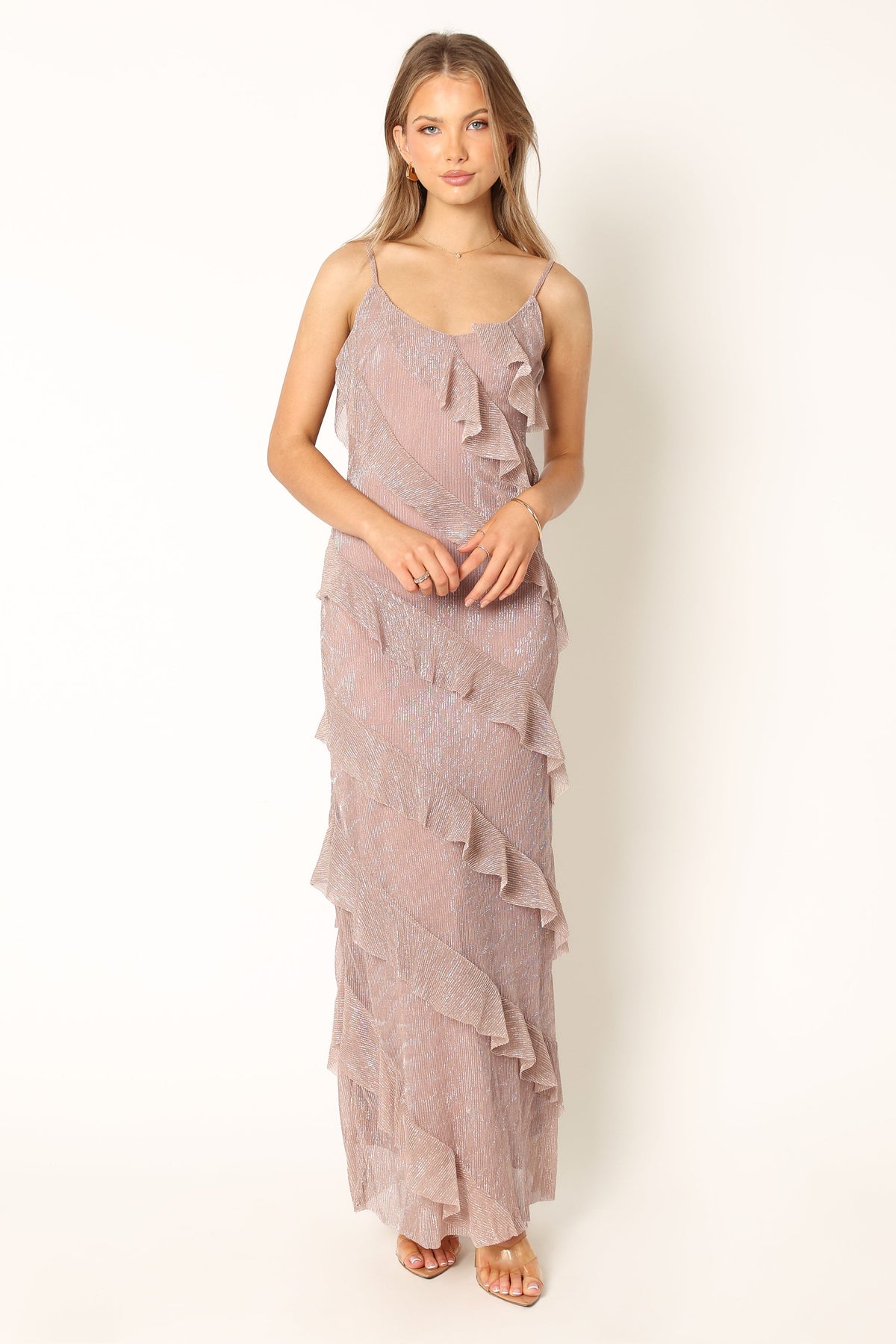 Ciao Ruffles Maxi Dress in Dusty Lavender – view 11 of 12