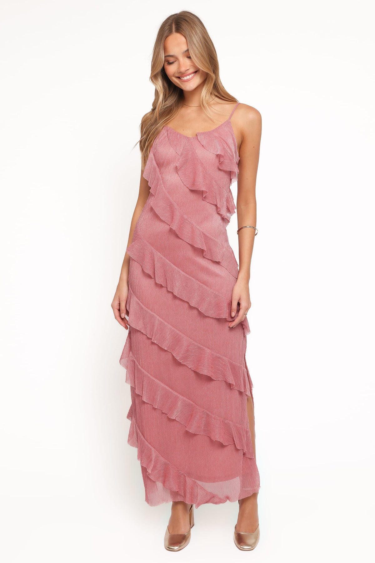 Ciao Ruffles Maxi Dress in Pink – view 6 of 8