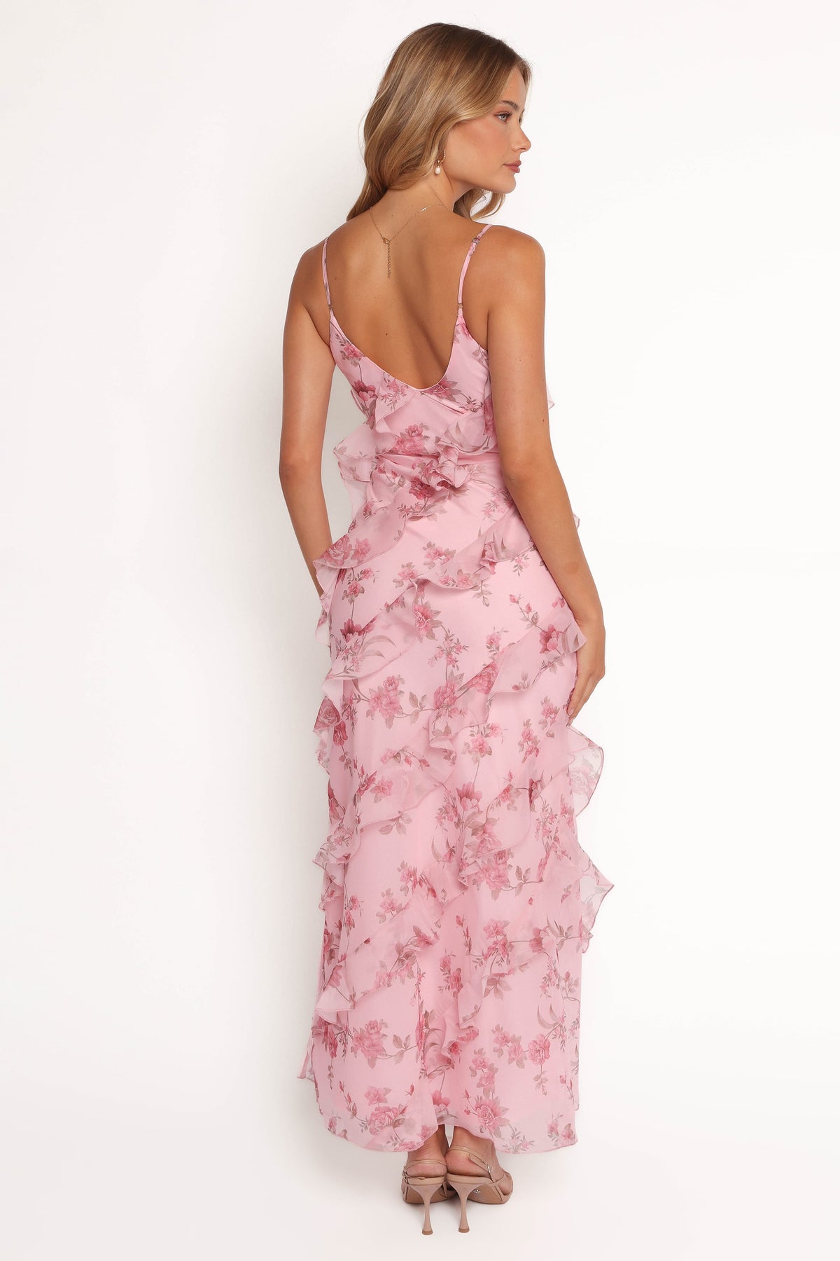 Ciao Ruffles Maxi Dress in Pink Floral – view 5 of 7