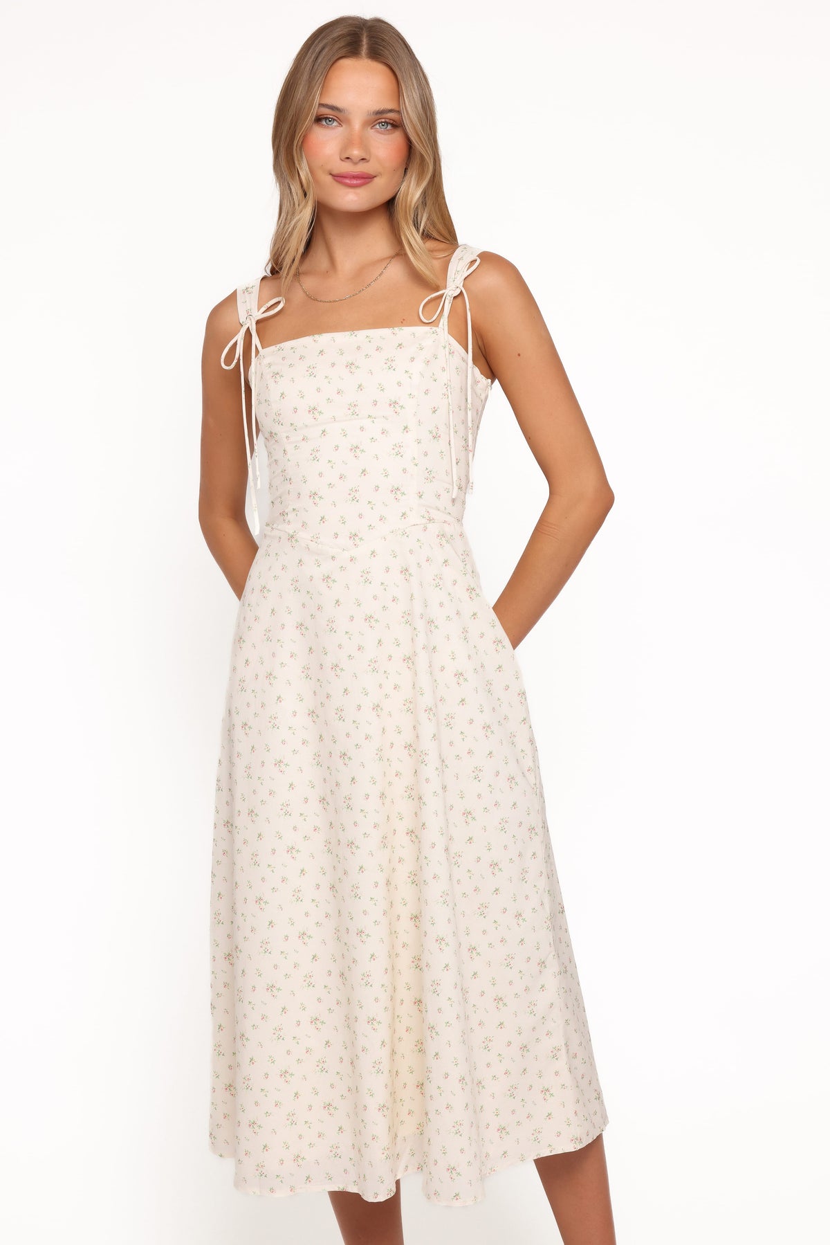 Clarissa Midi Dress in White Betty – view 1 of 7