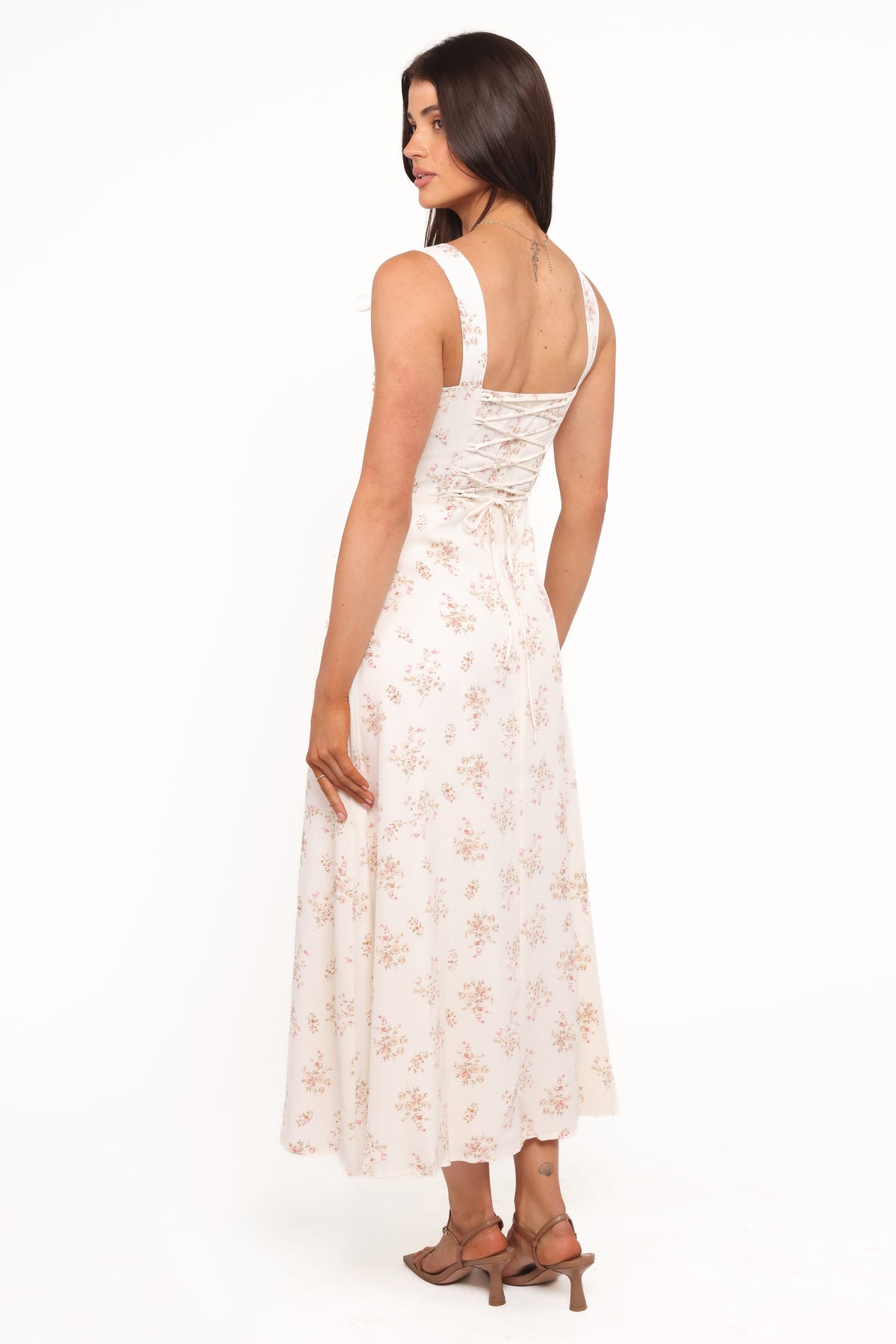 Clarissa Midi Dress in White Floral – view 2 of 7