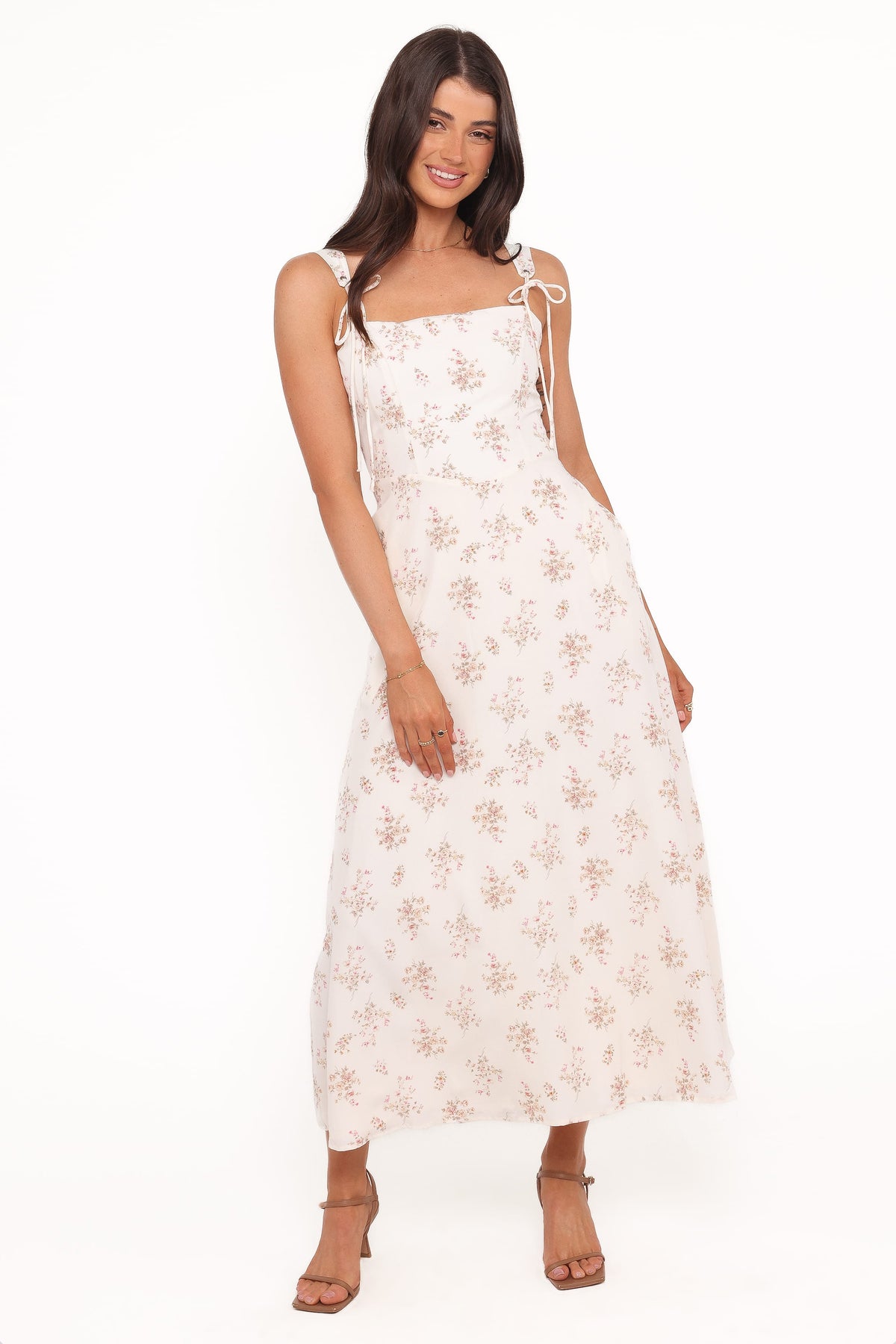 Clarissa Midi Dress in White Floral – view 5 of 7