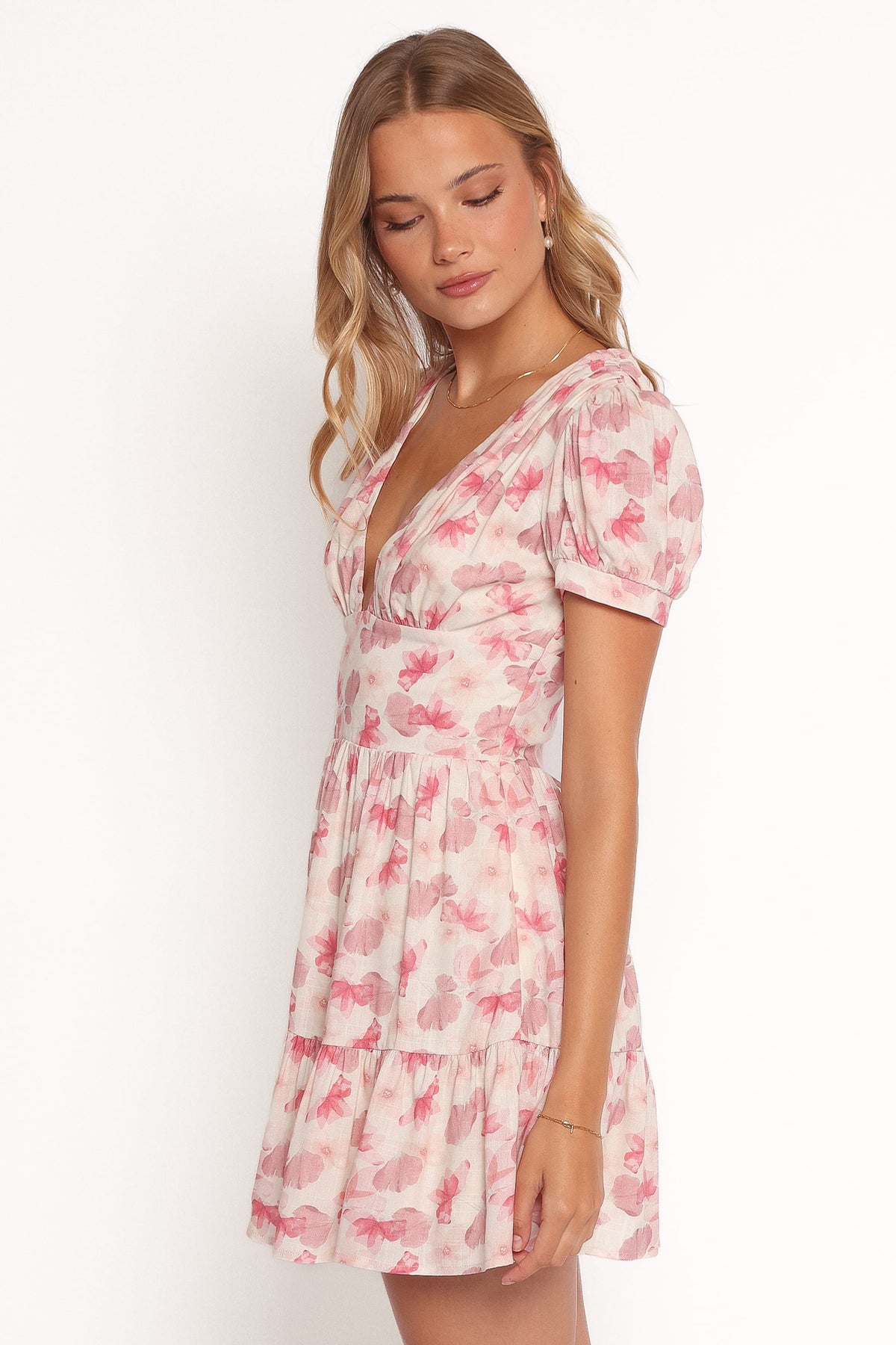 Clementine Mini Dress in Cream Floral – view 5 of 9