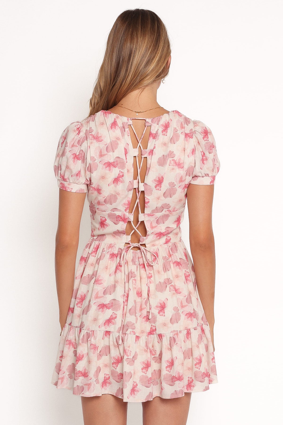 Clementine Mini Dress in Cream Floral – view 6 of 9