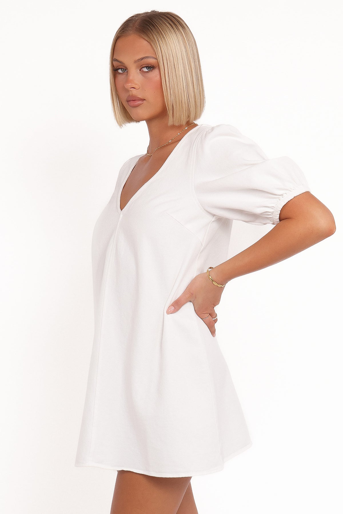 Coleman Mini Dress in Cream – view 3 of 8