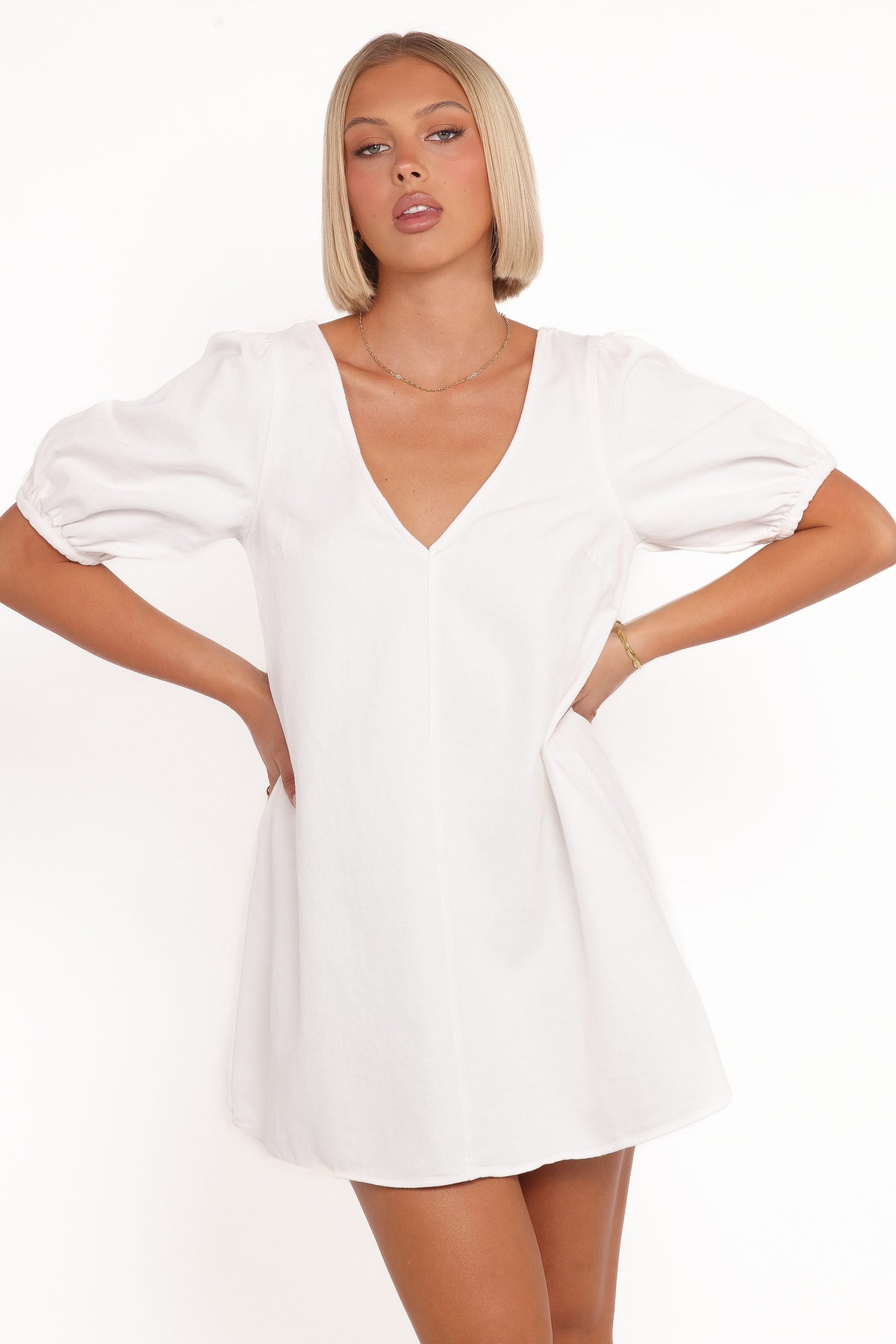 Coleman Mini Dress in Cream – view 7 of 8