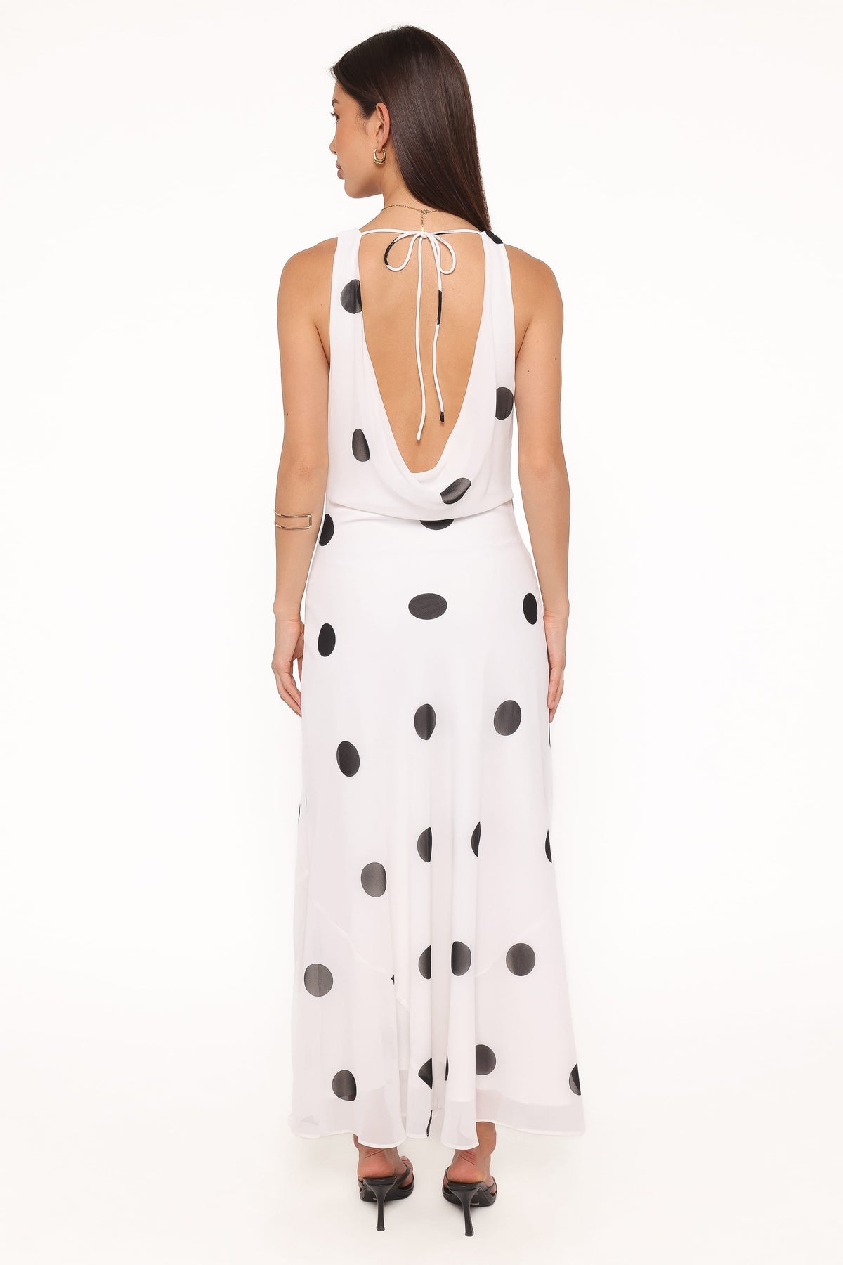 Collette Maxi Dress in White Polka Dot – view 4 of 6