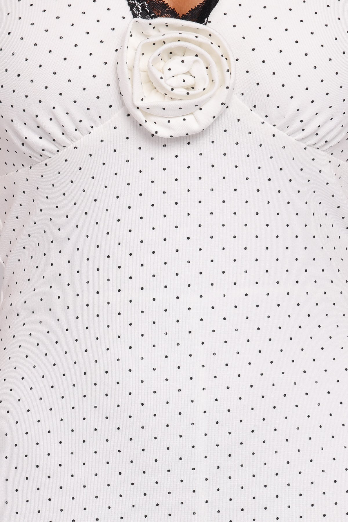 Conrad Halter Maxi Dress in White Polka Dot – view 7 of 8
