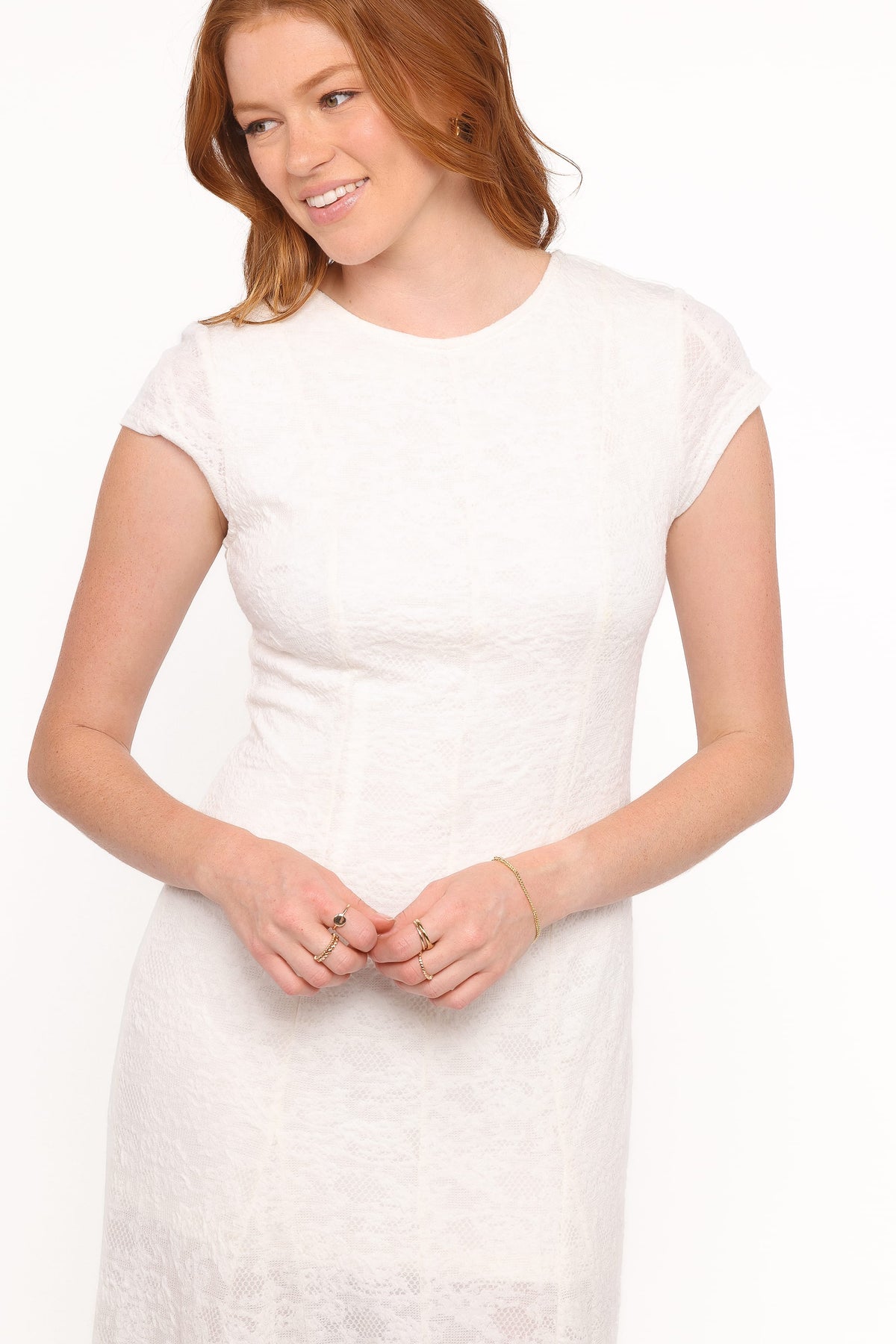 Constance Lace Maxi Dress in White – view 2 of 7