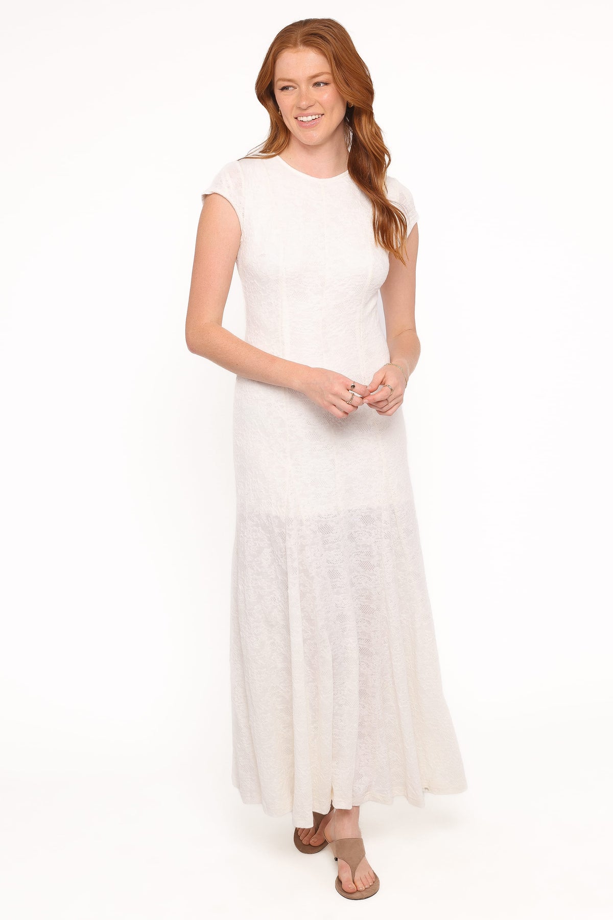 Constance Lace Maxi Dress in White – view 6 of 7