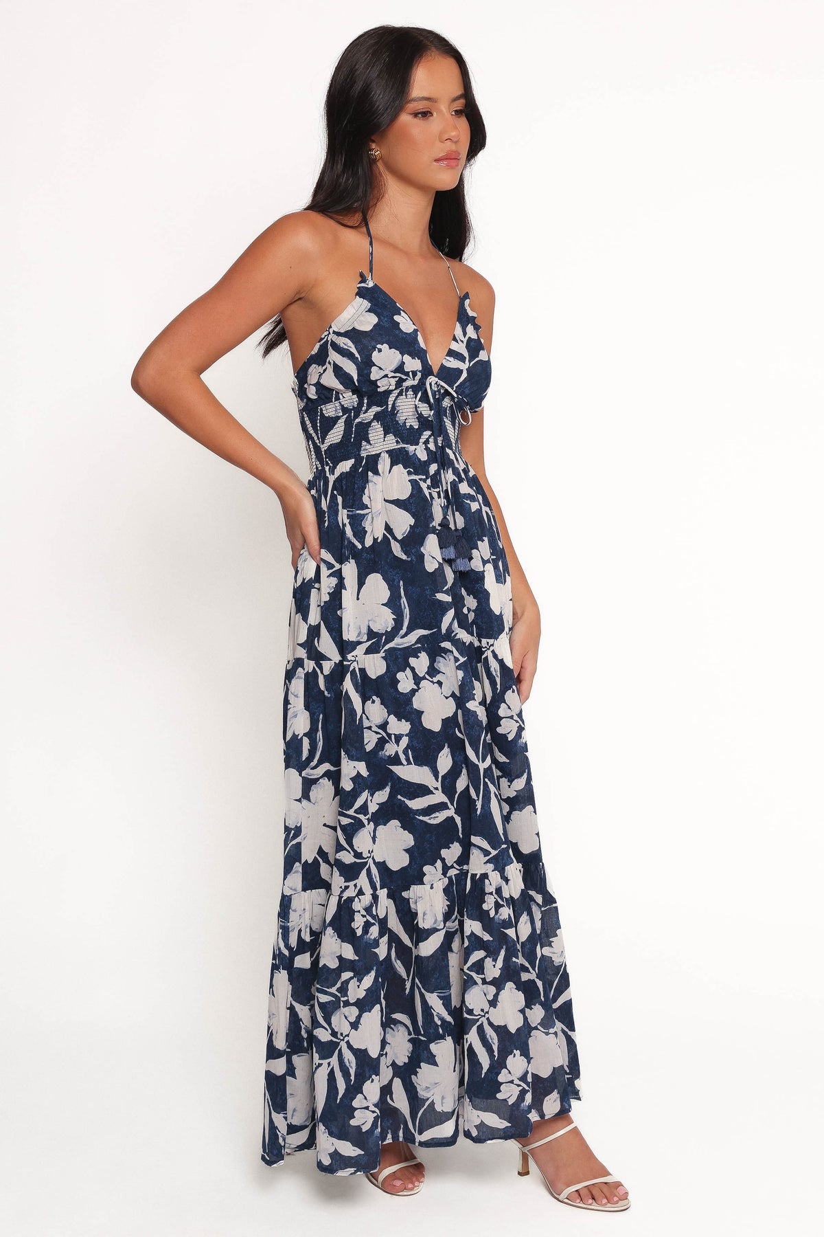 Coralie Maxi Dress in Navy Peony – view 4 of 7