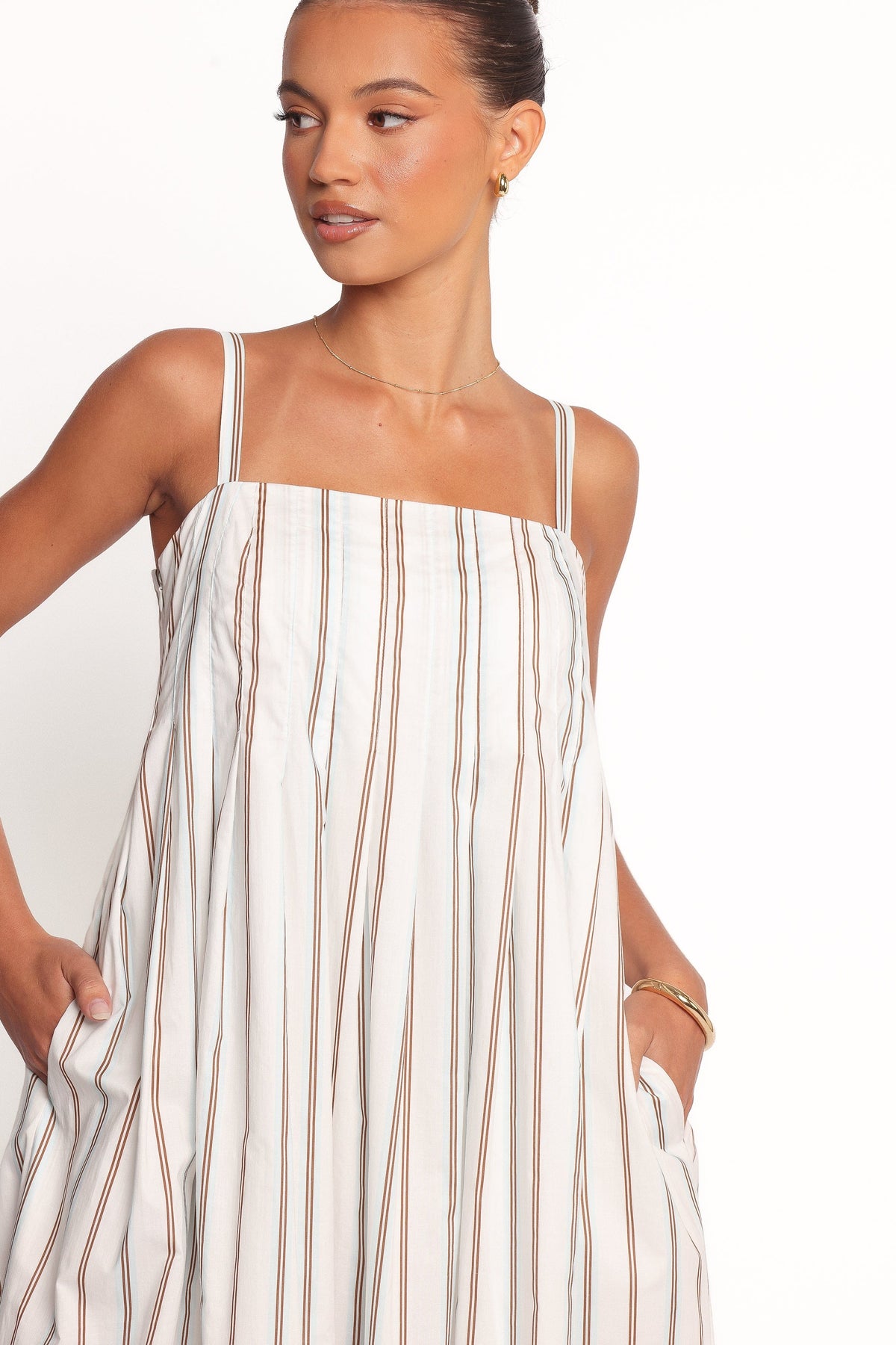 Corfu Midi Dress in Blue Stripe – view 3 of 6