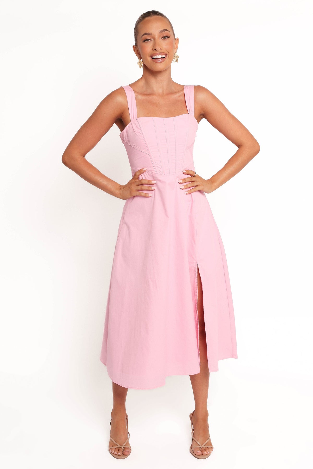 Cosima Midi Dress in Pink – view 1 of 7