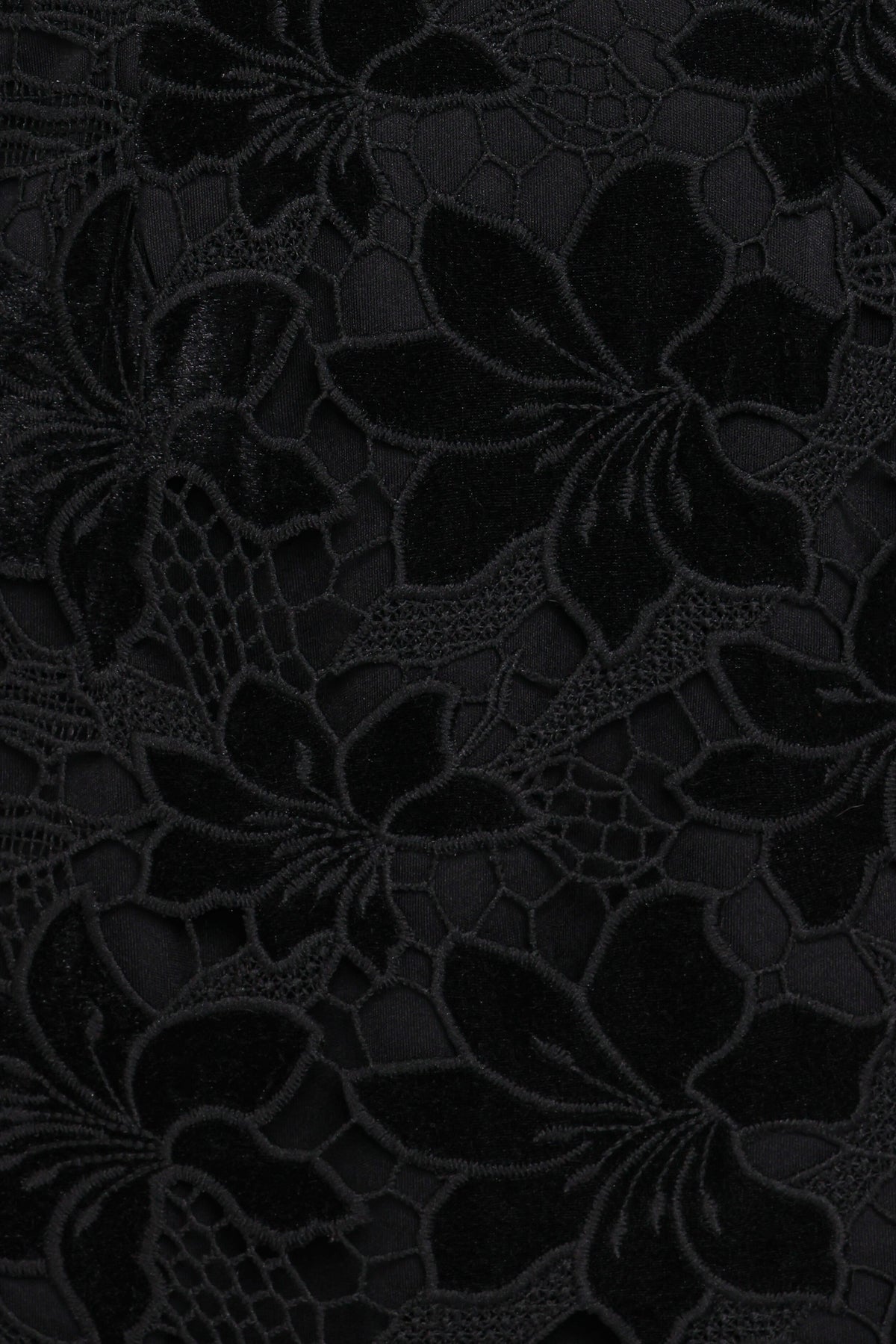 Cynthia Velvet Lace Mini Dress in Black – view 7 of 7