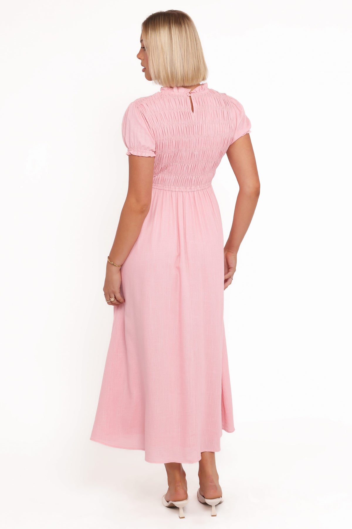 Darla Puff Sleeve Dress in Pink – view 5 of 8