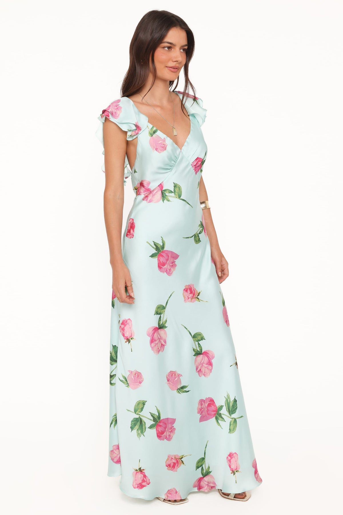 Darling Maxi Dress in Rose Mint Floral – view 3 of 6